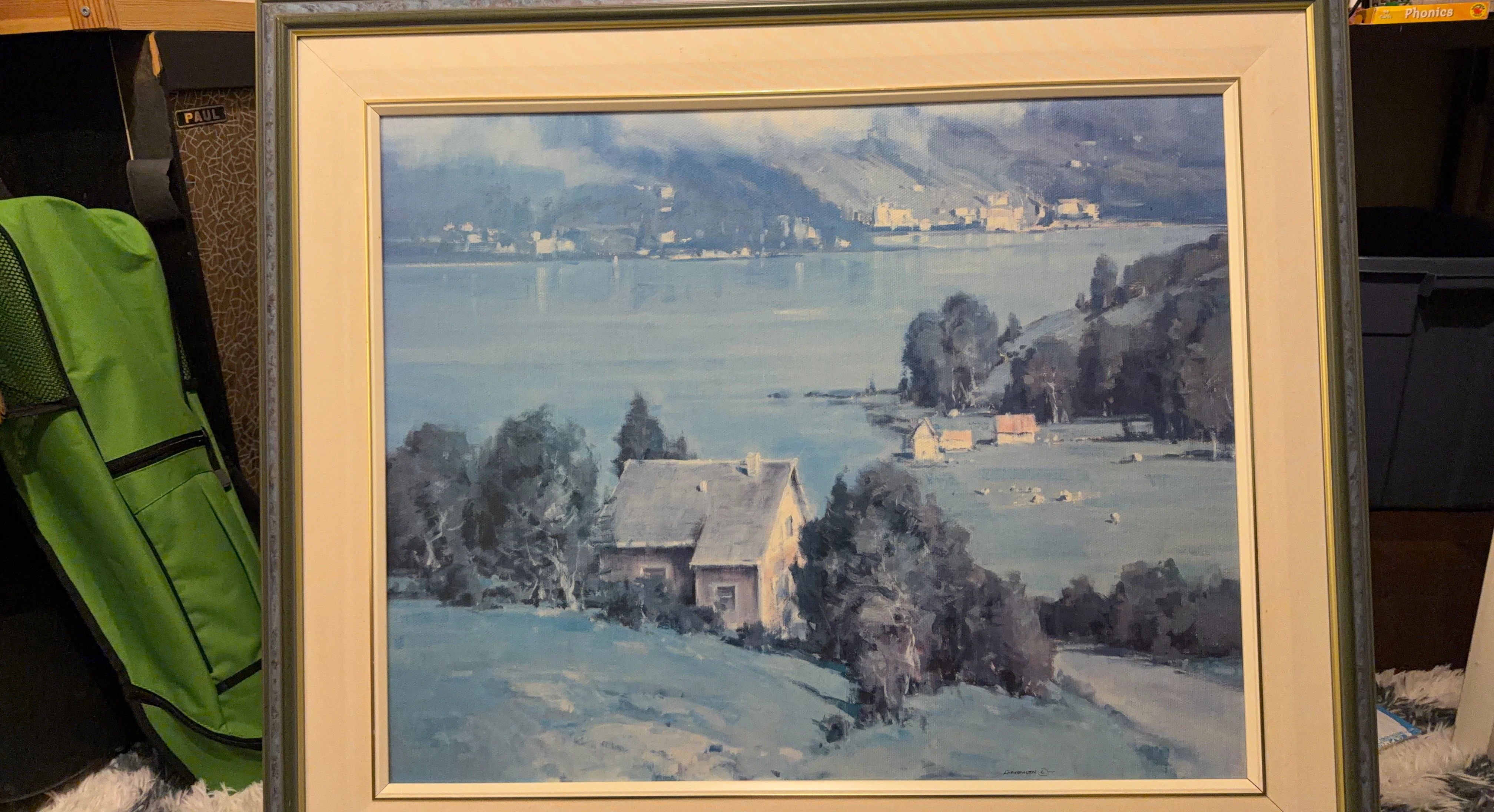 Landscape canvas framed