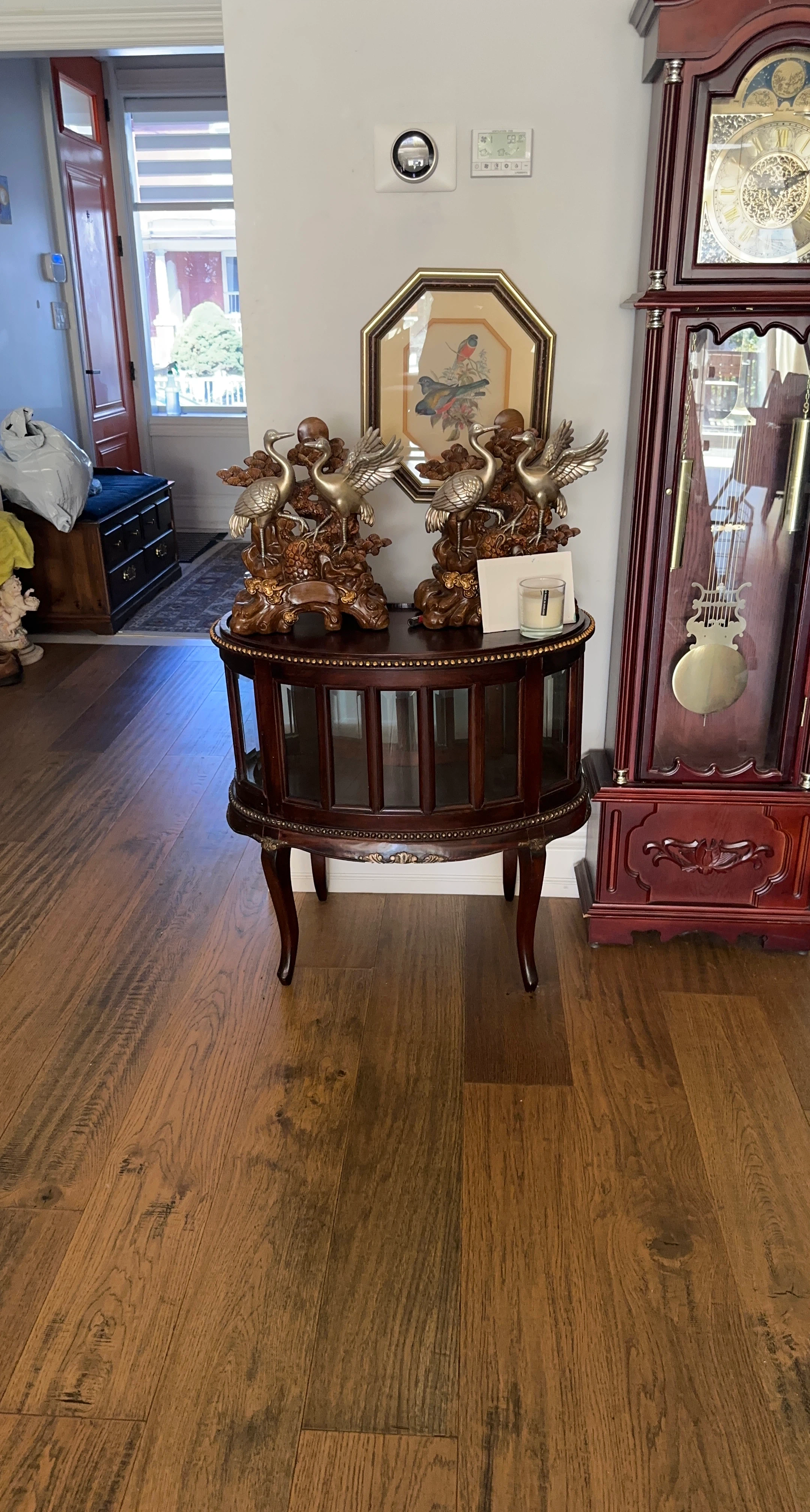 Vintage Half-Moon Display Table