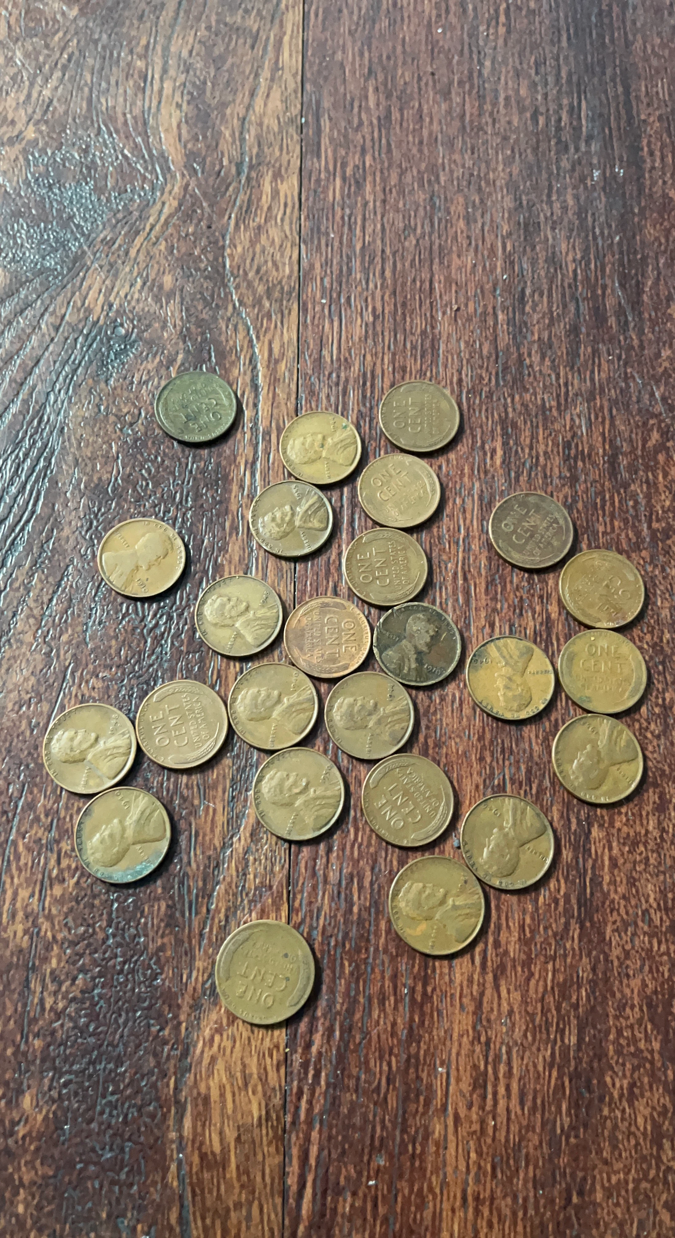 Collection of 25 Lincoln Wheat Pennies