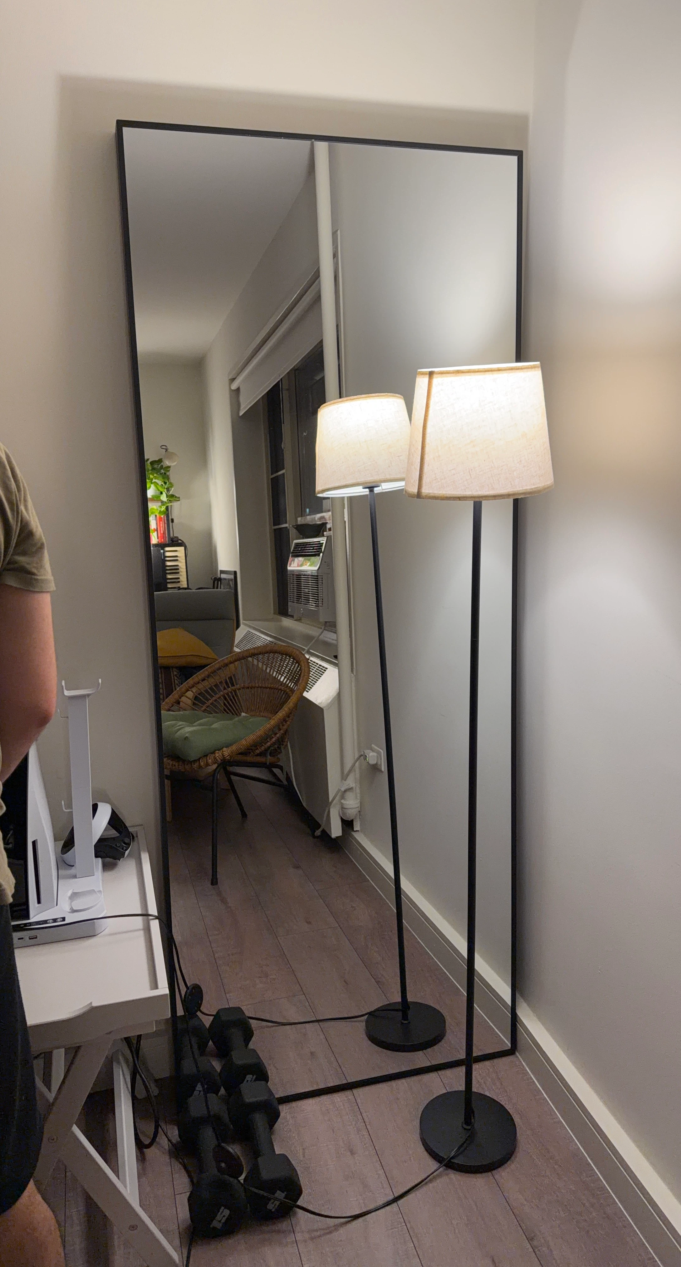 IKEA HOVET Full-Length Mirror with Black Frame - photo 2