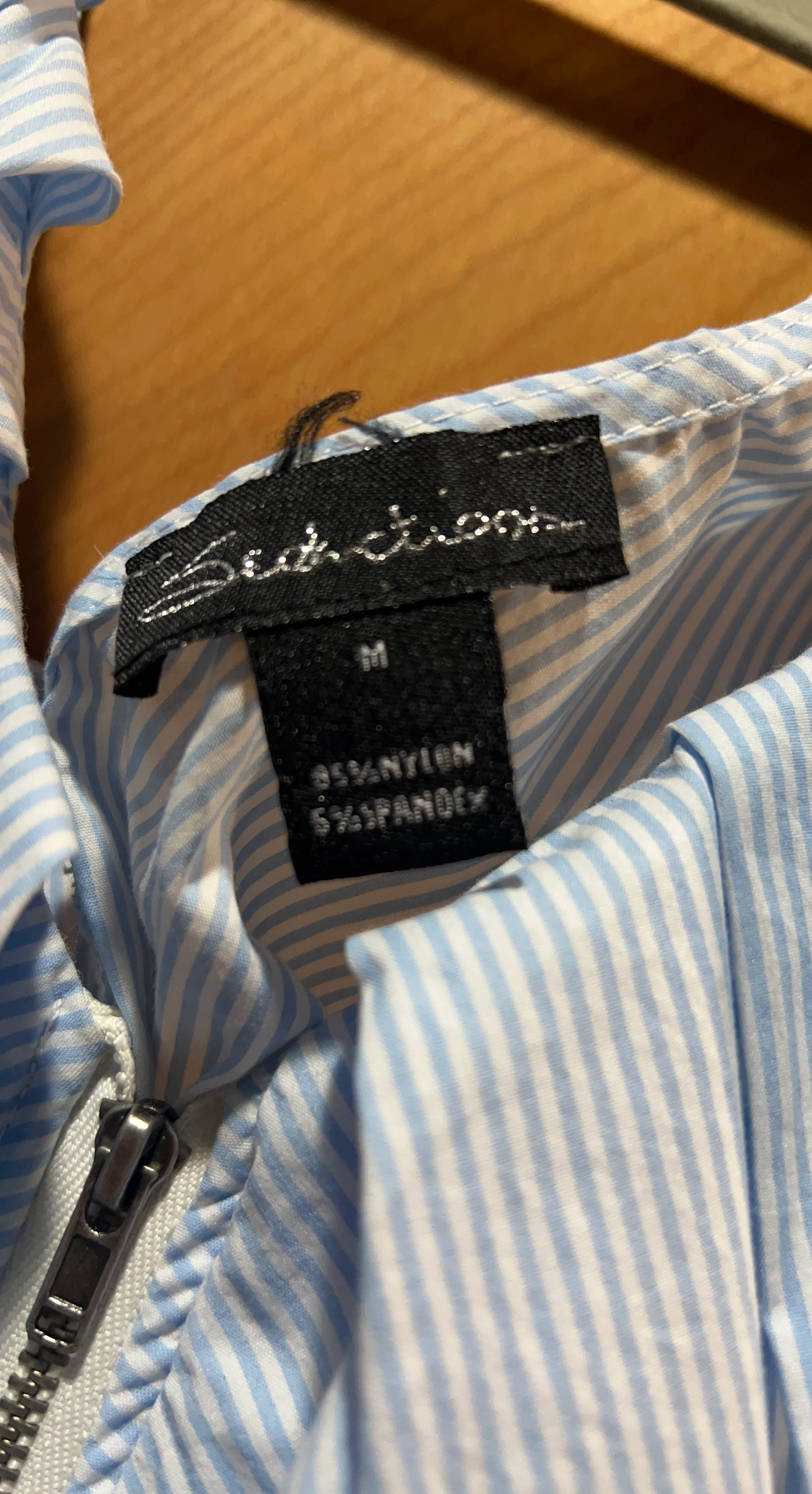 Seduction Blue and White Striped Ruffle Top - photo 5