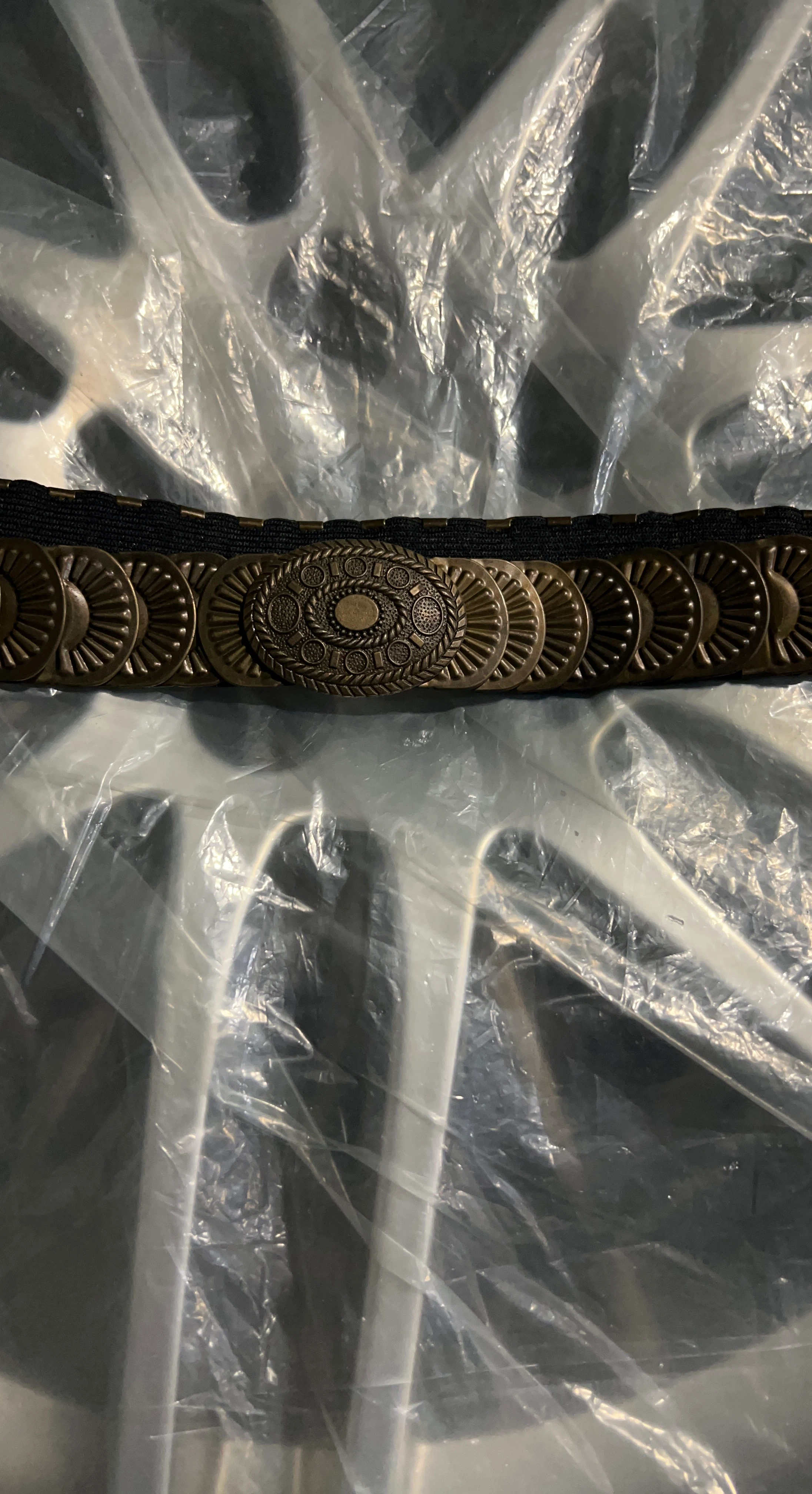 Vintage Style Metal and Elastic Waist Belt