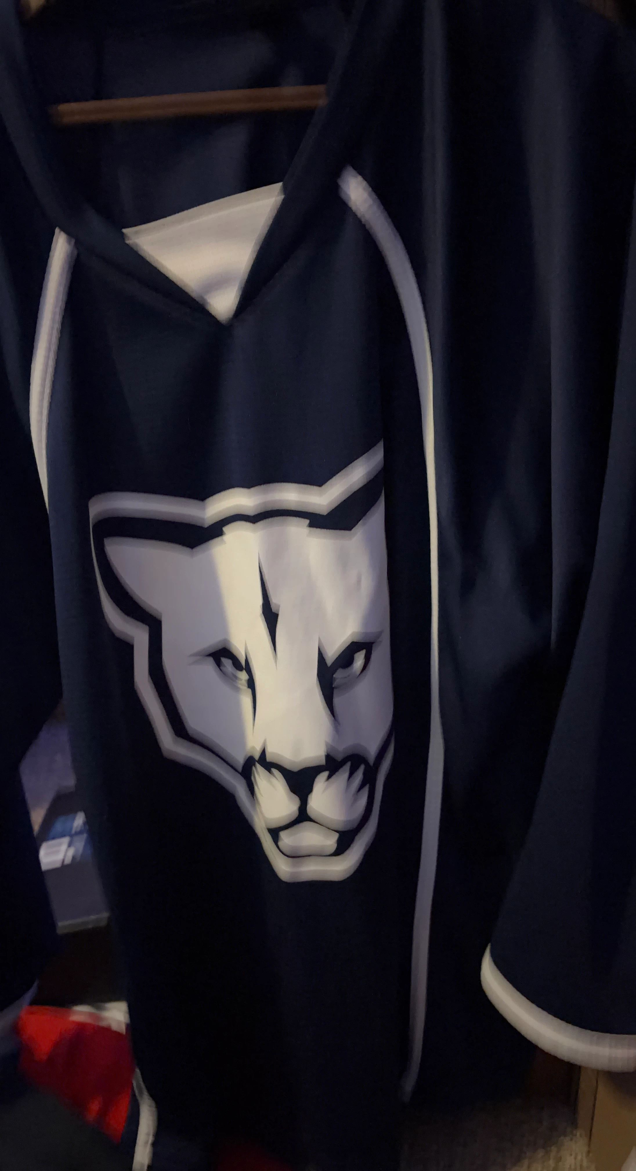 Navy Blue Cougars Hockey Jersey