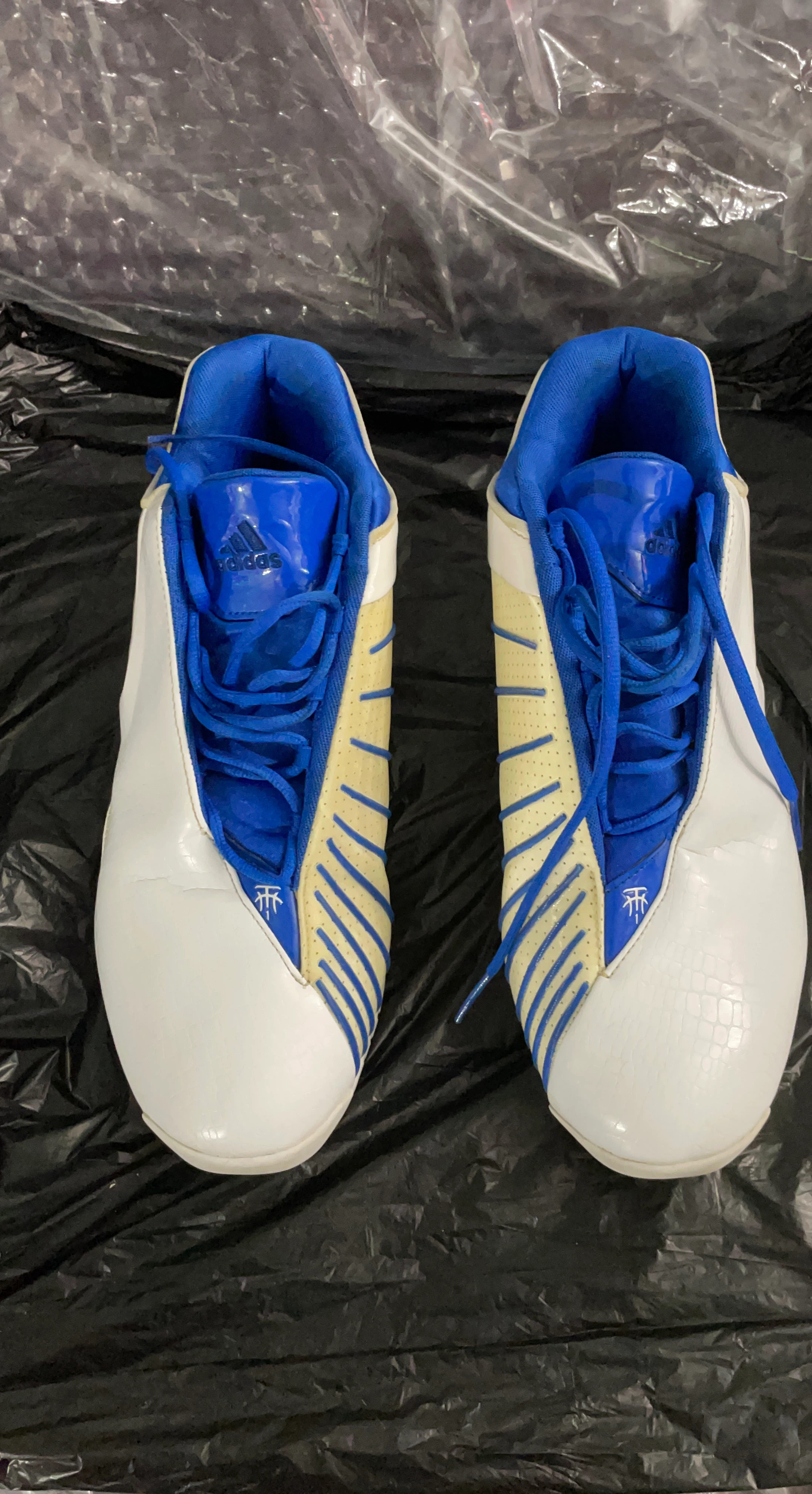 Adidas T-Mac 3 Basketball Shoes Blue and White