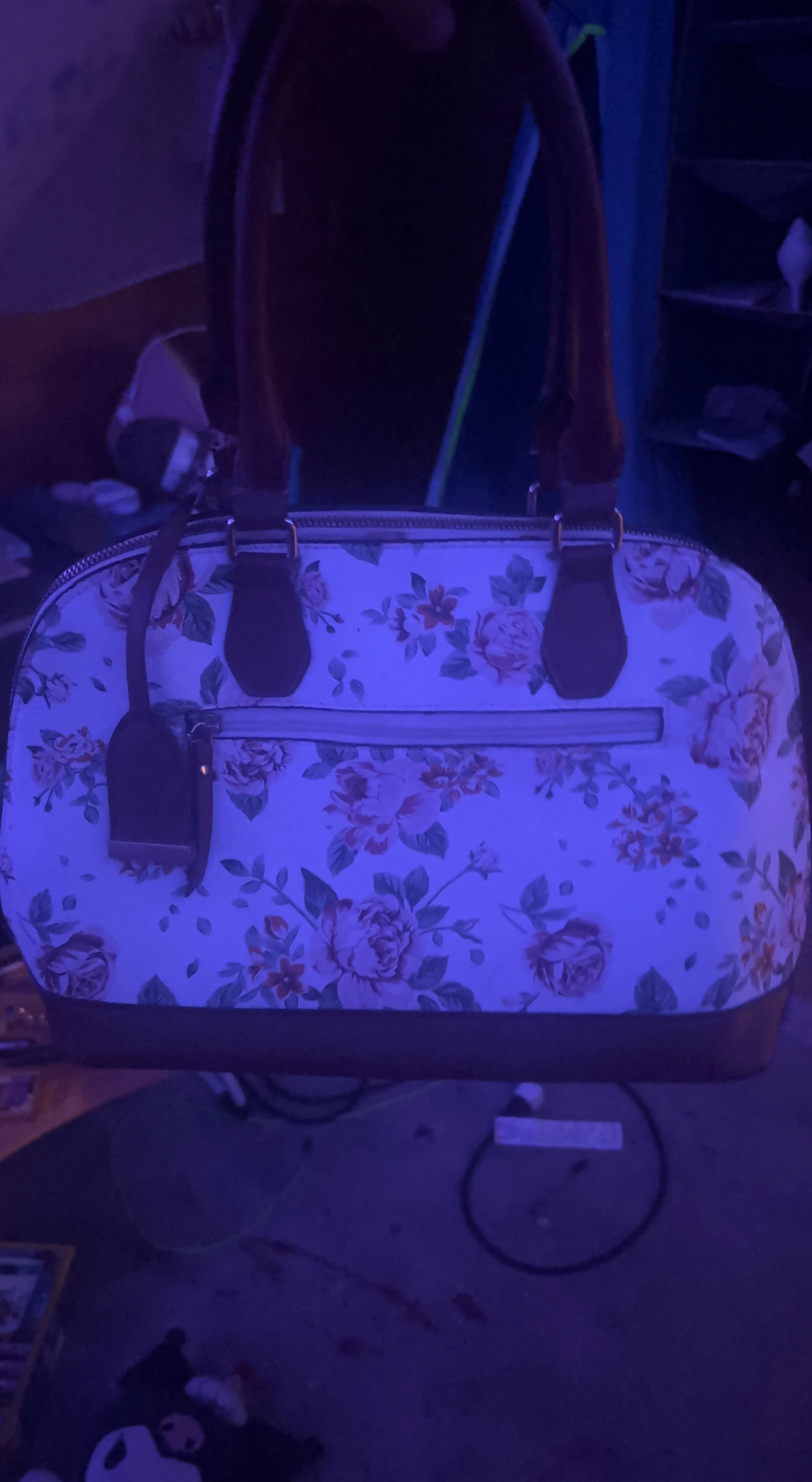 Floral pattern dome handbag