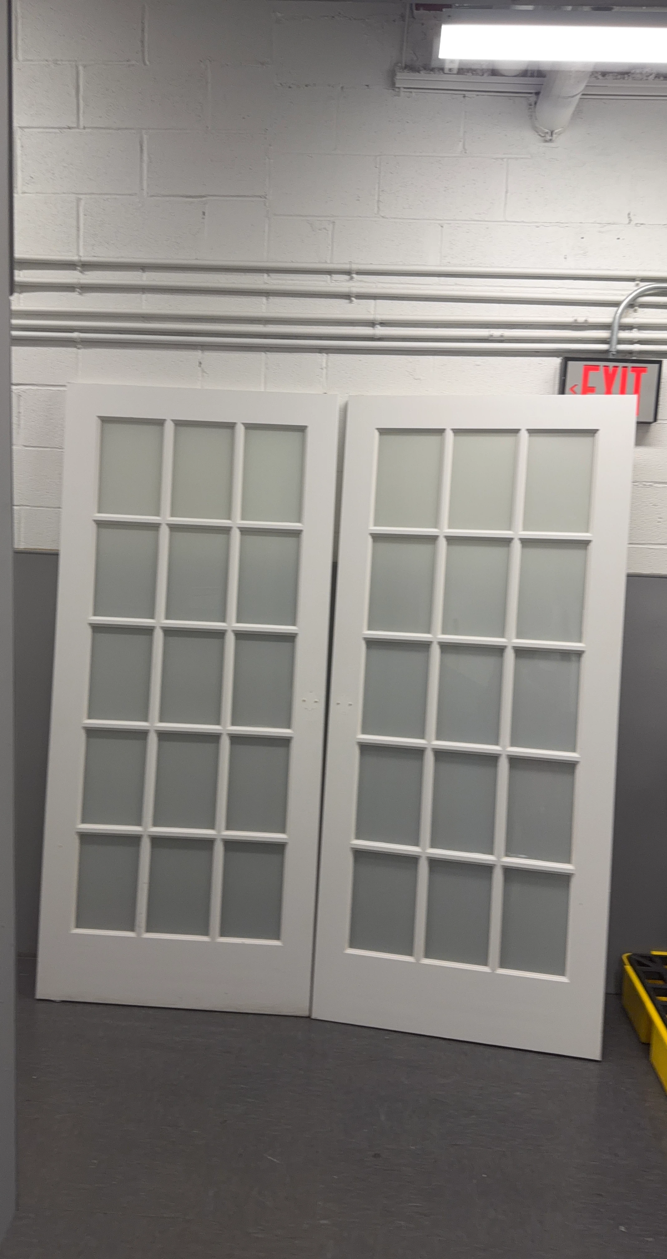 Set of 2 French Doors with Frosted Glass