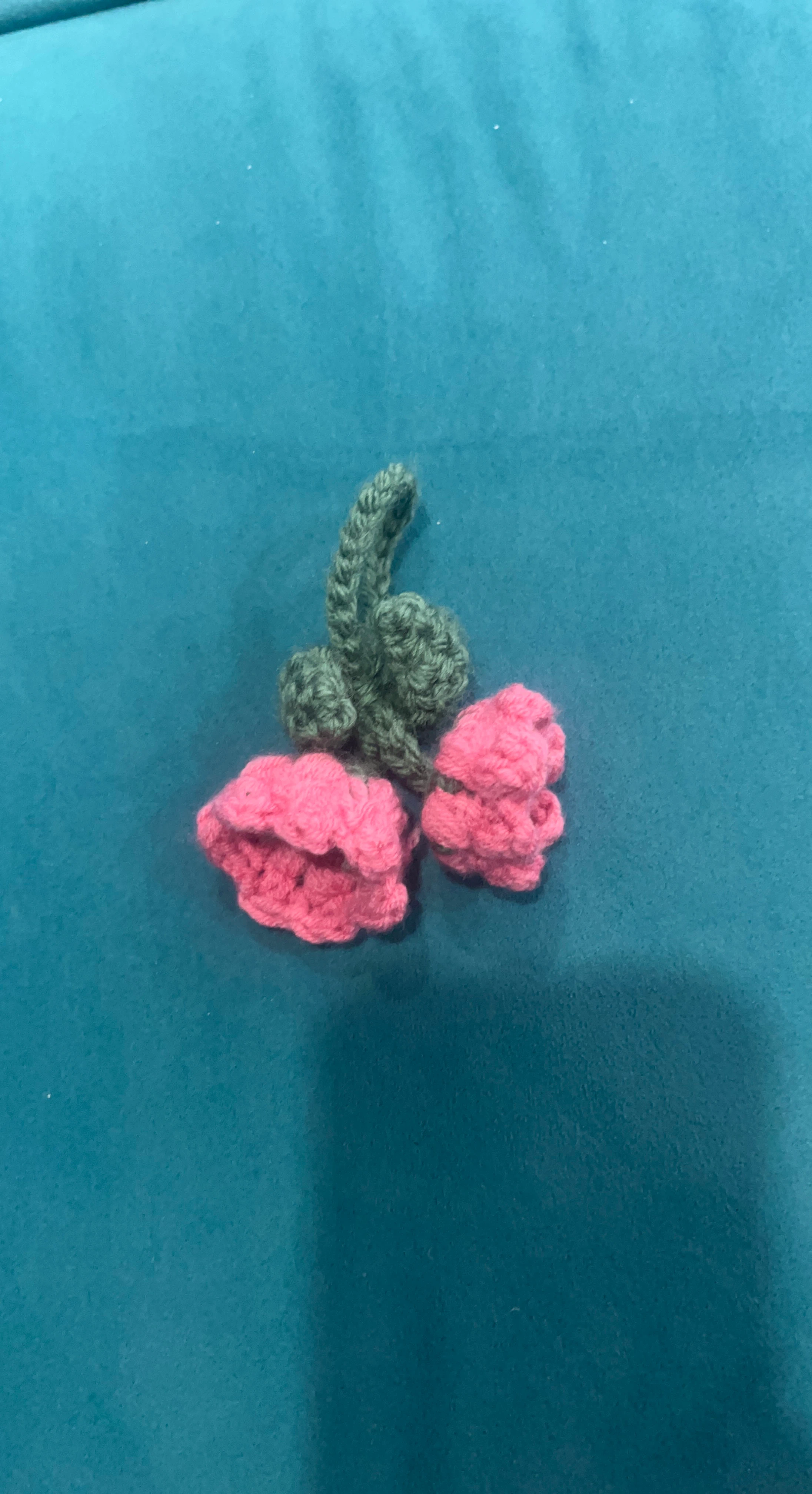 Handmade Crocheted Pink Flowers Decoration