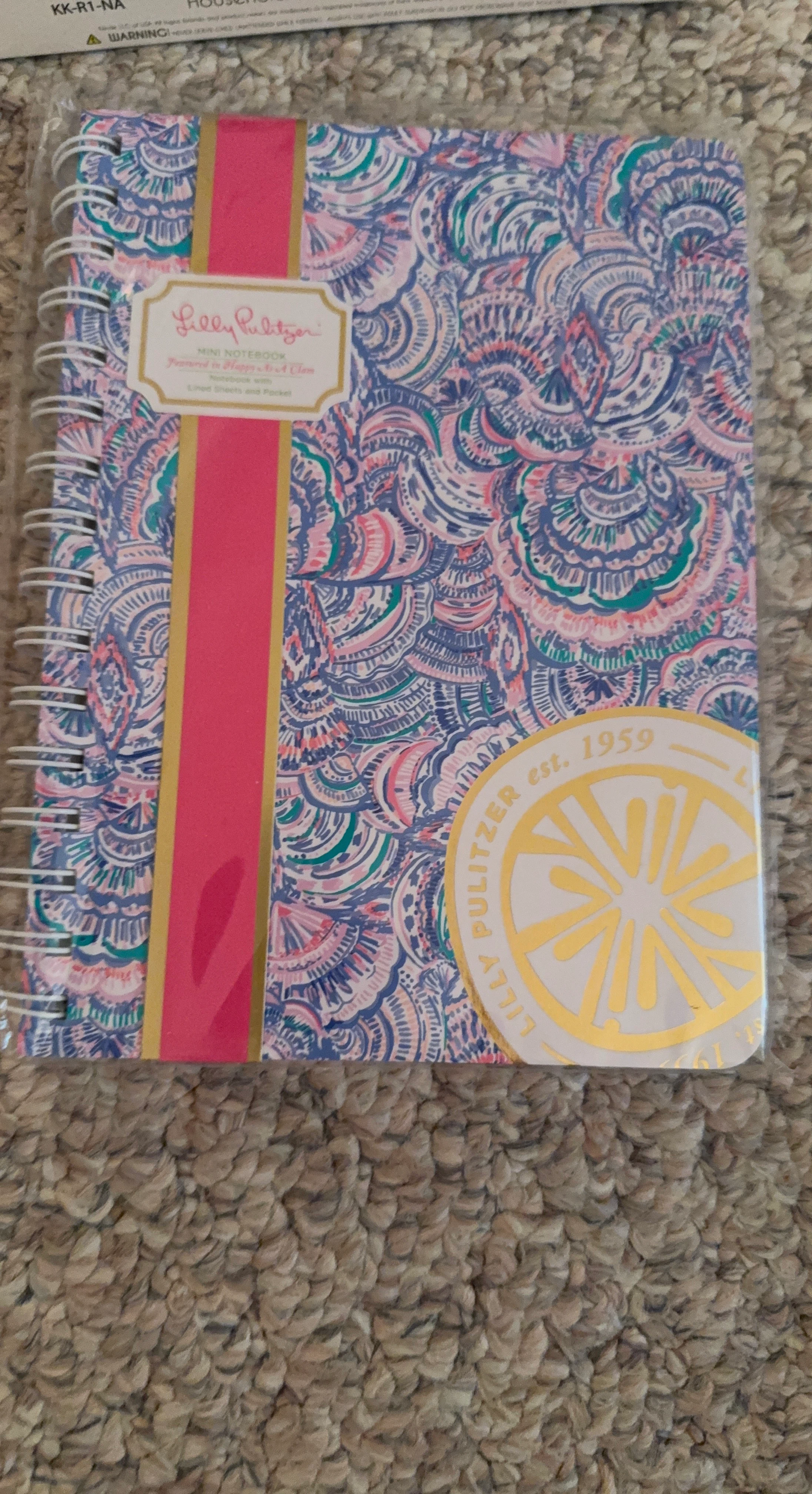 Lilly Pulitzer Mini Notebook Happy as a Clam