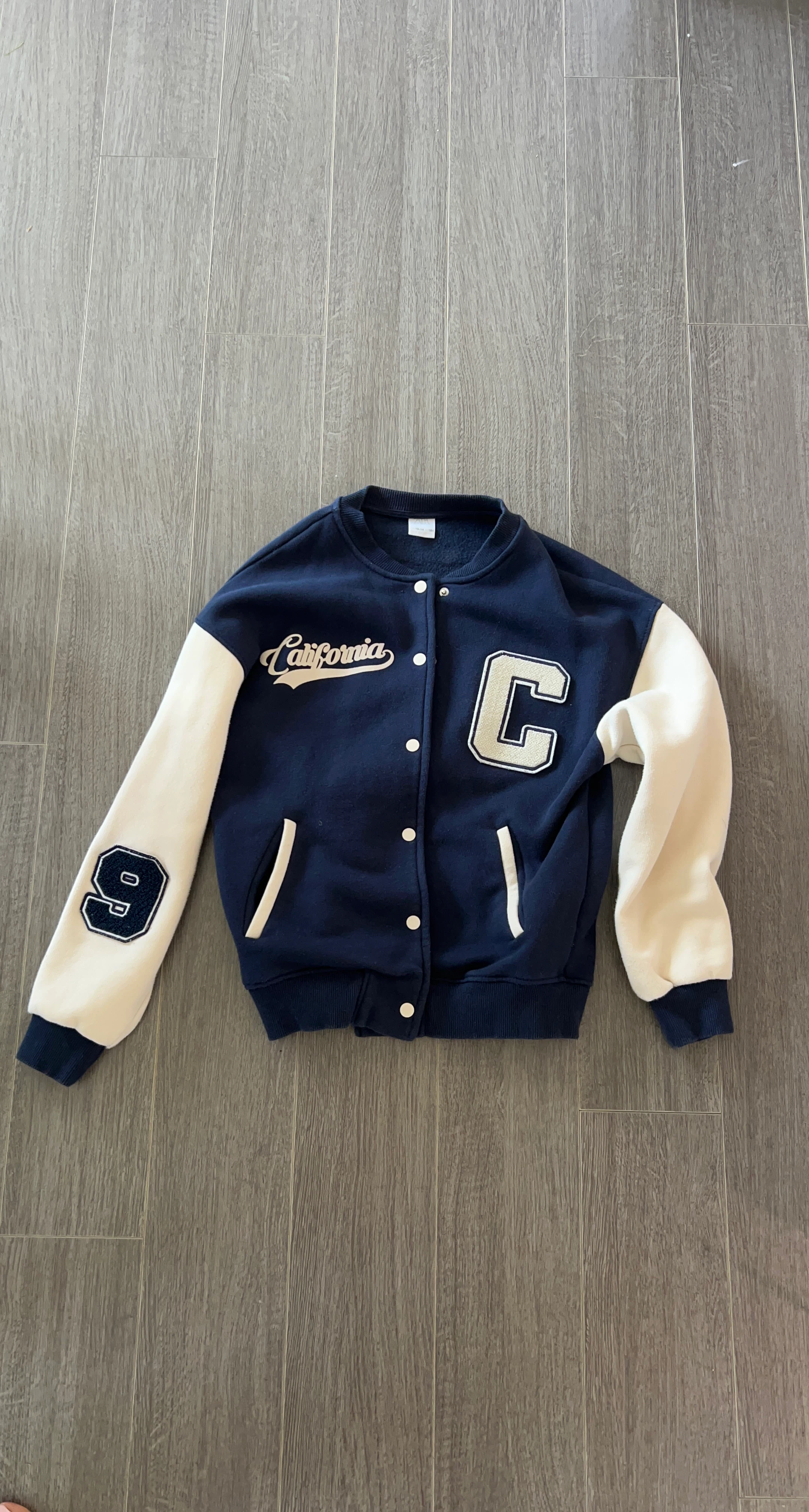California Varsity Jacket Navy and White