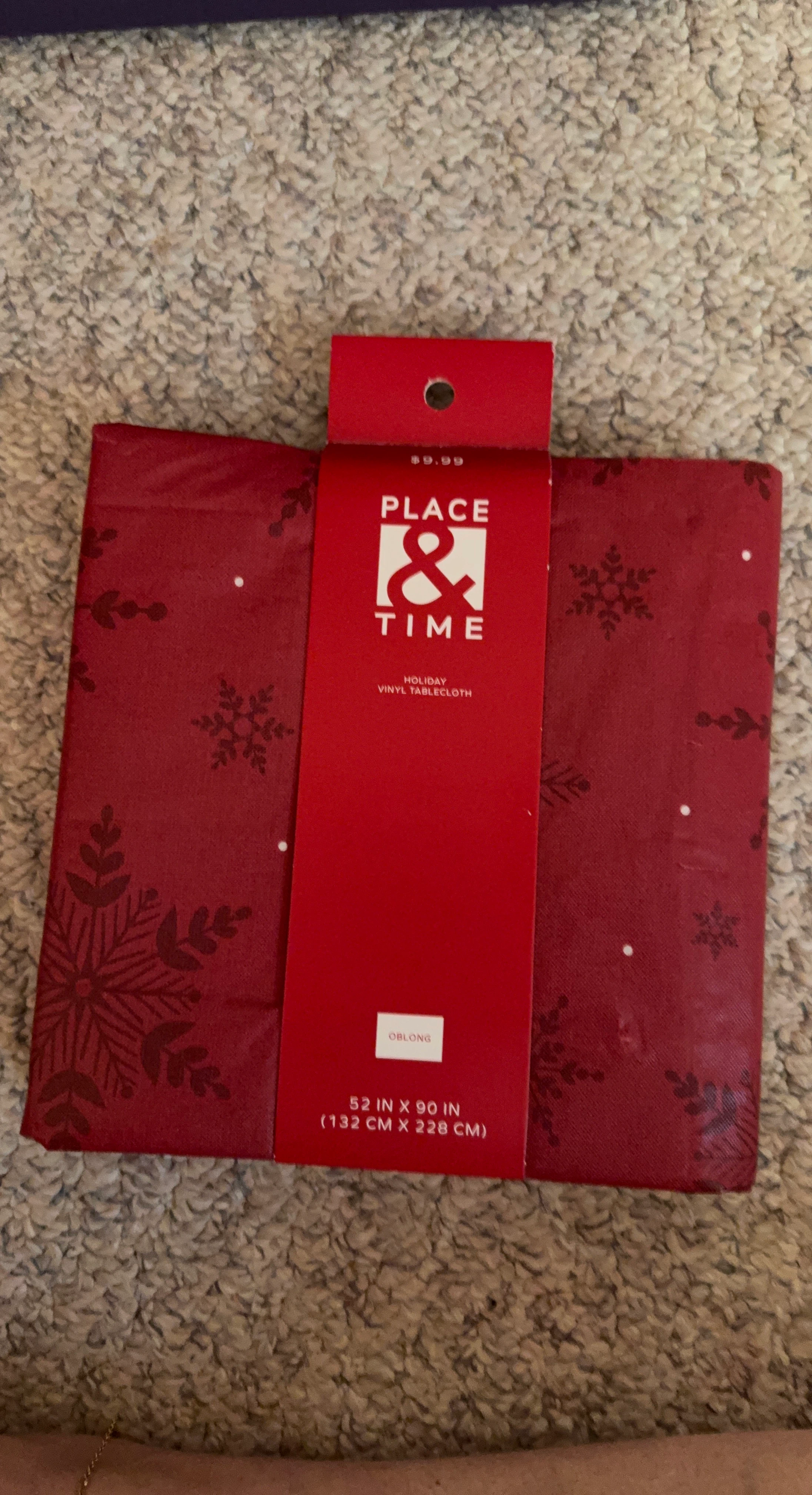 Place & Time Holiday Vinyl Tablecloth