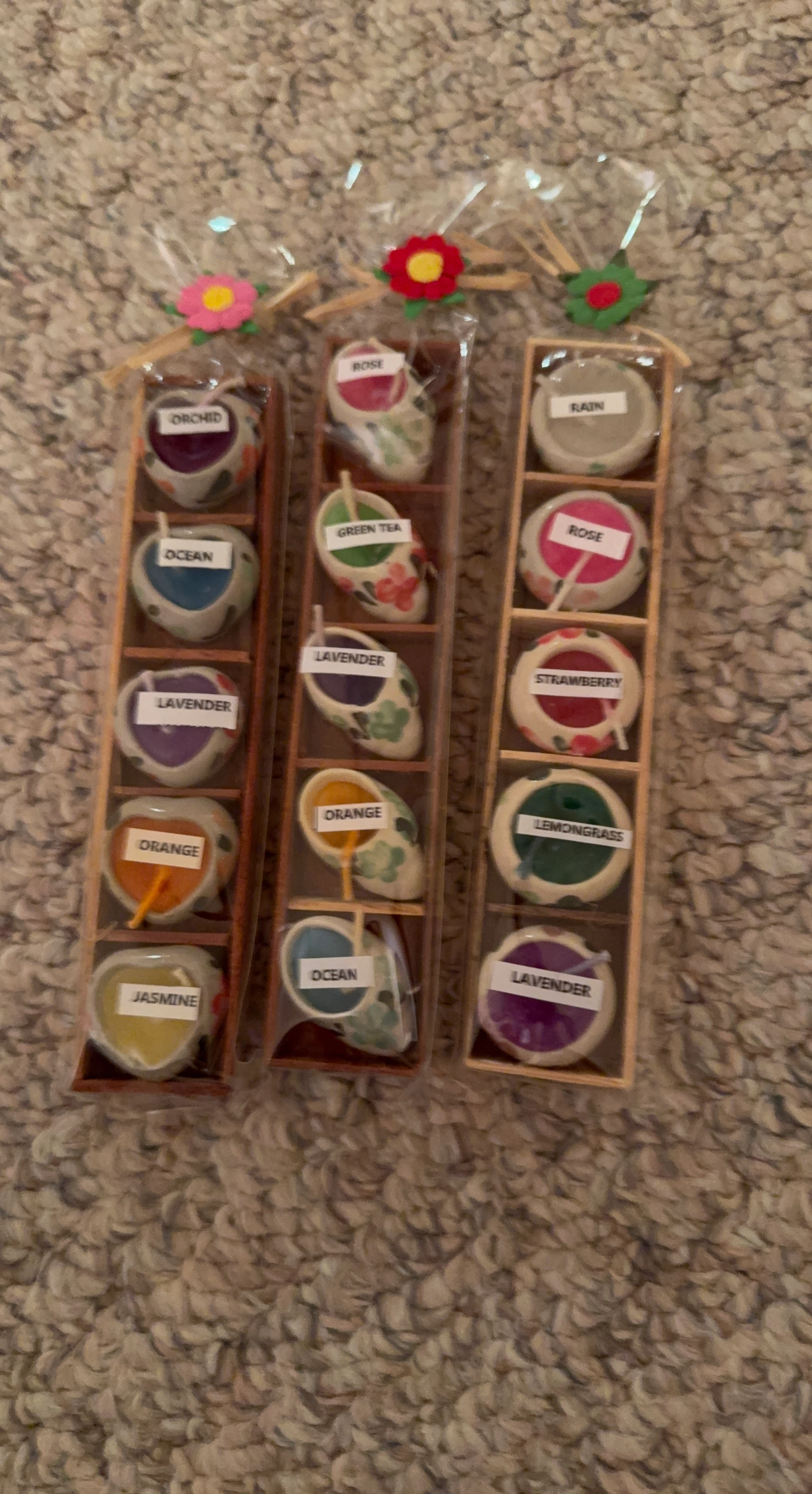 Set of 3  1” Assorted Scented Candles