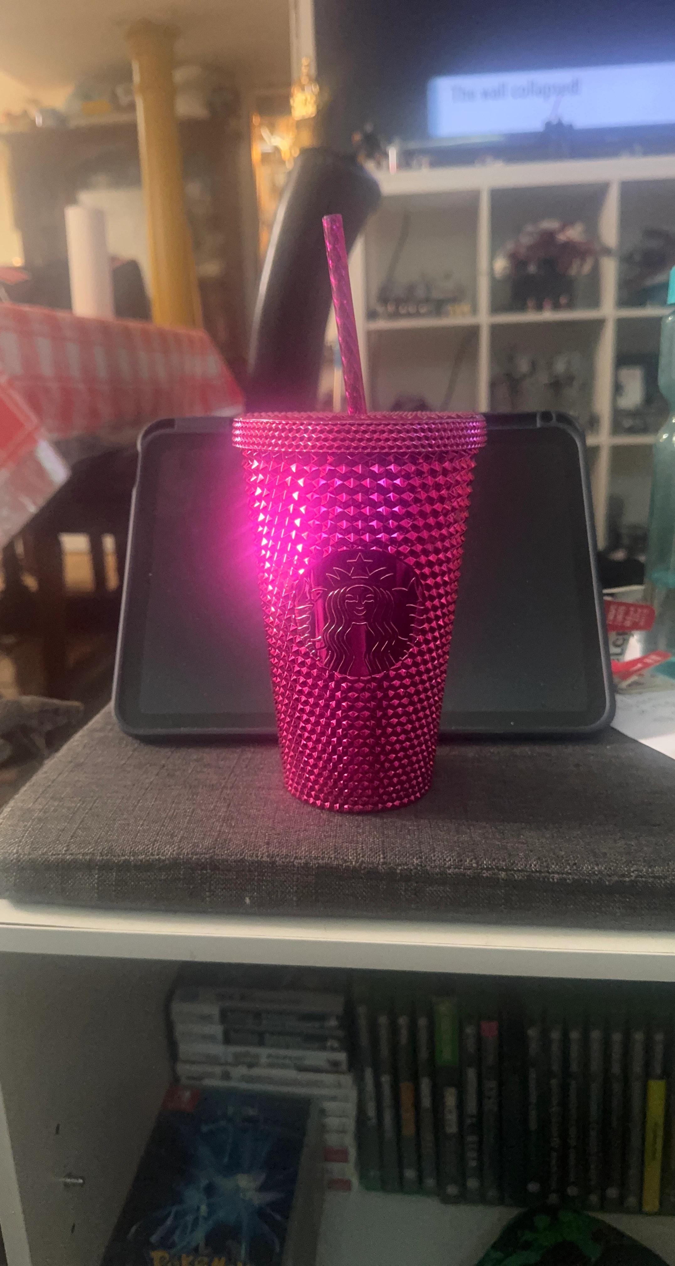 Starbucks Hot Pink Studded Cold Cup
