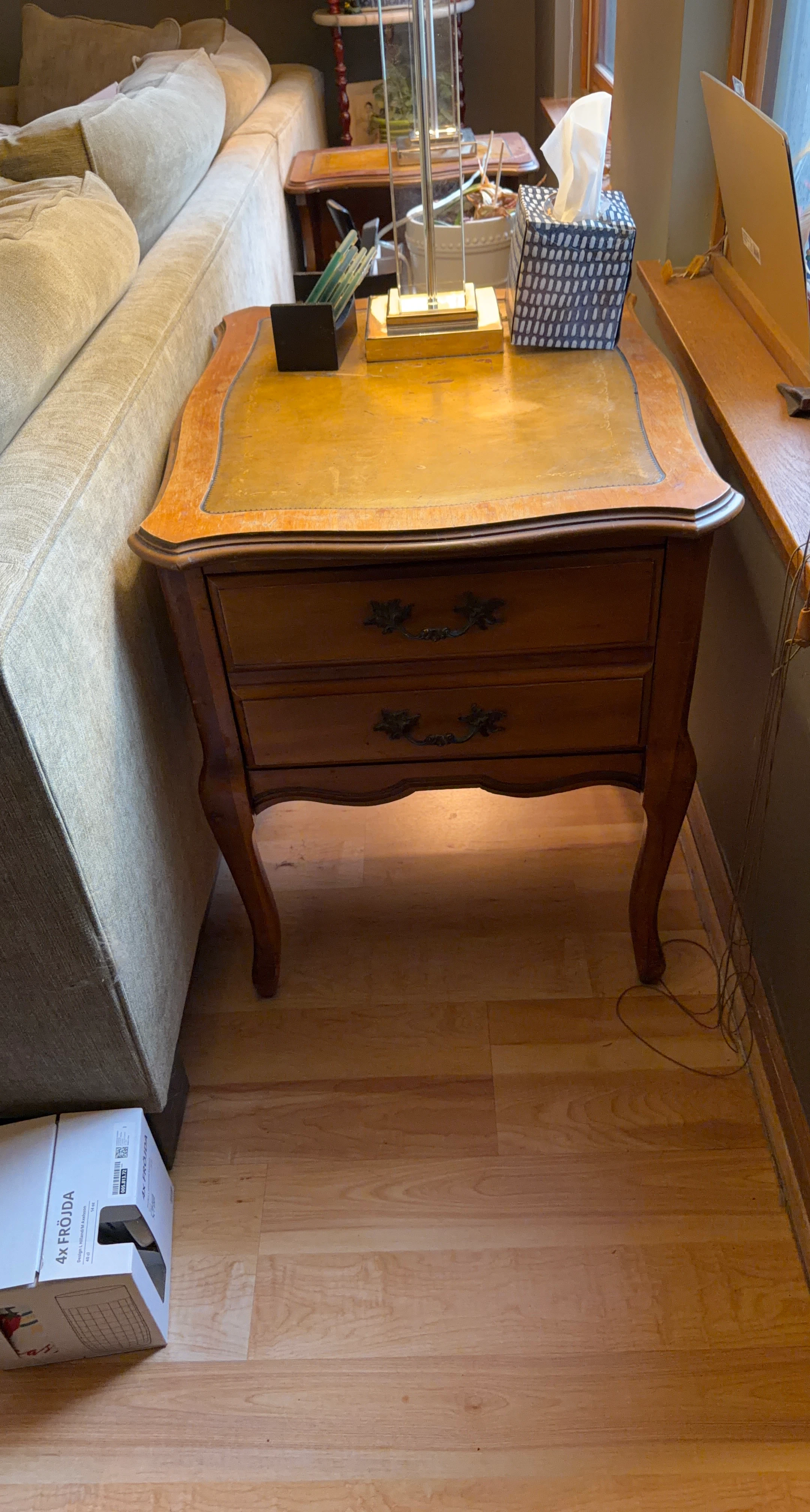 Vintage French Provincial Wooden Side Table