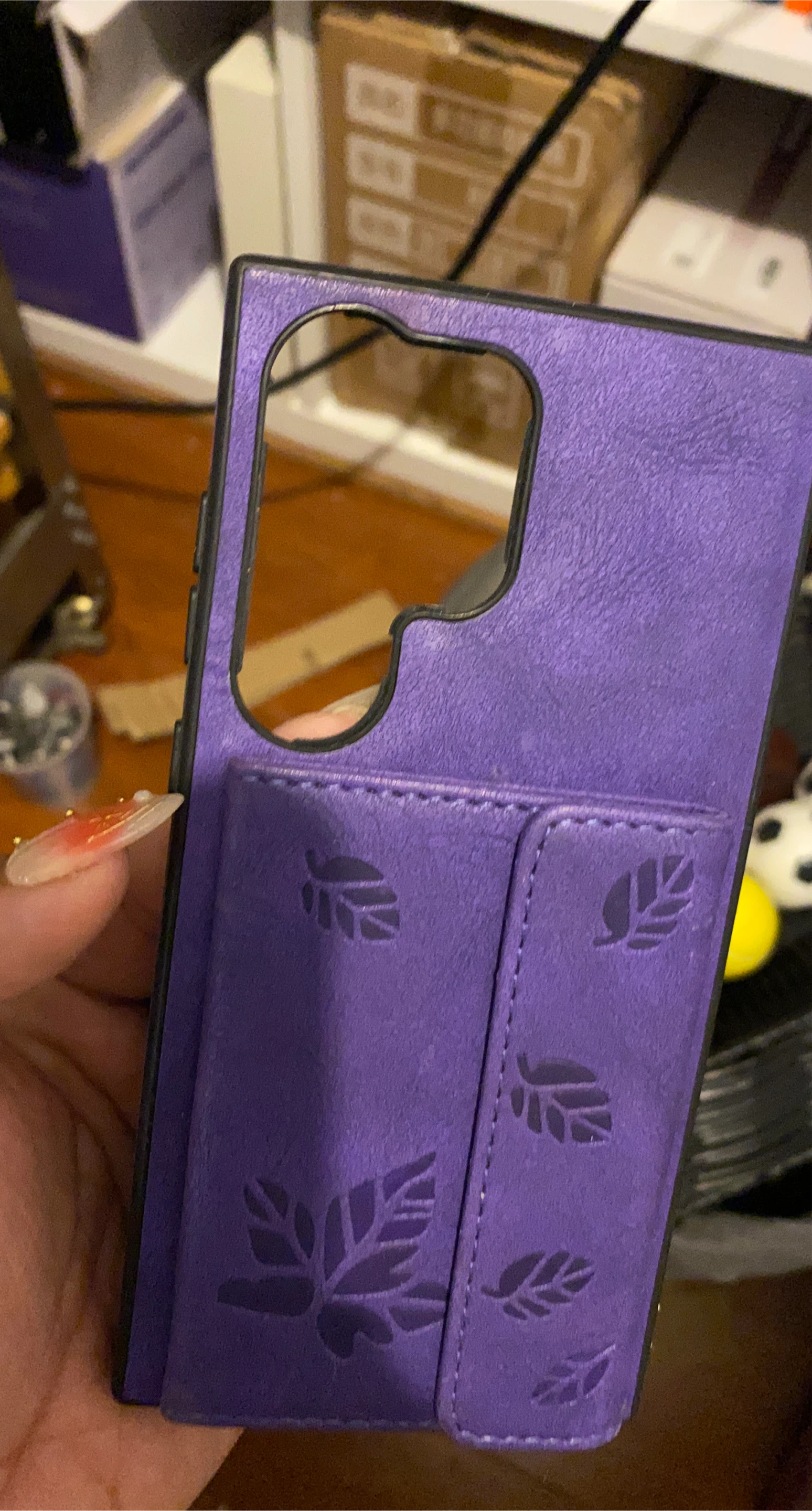 Samsung Purple Phone Case with Card Holder