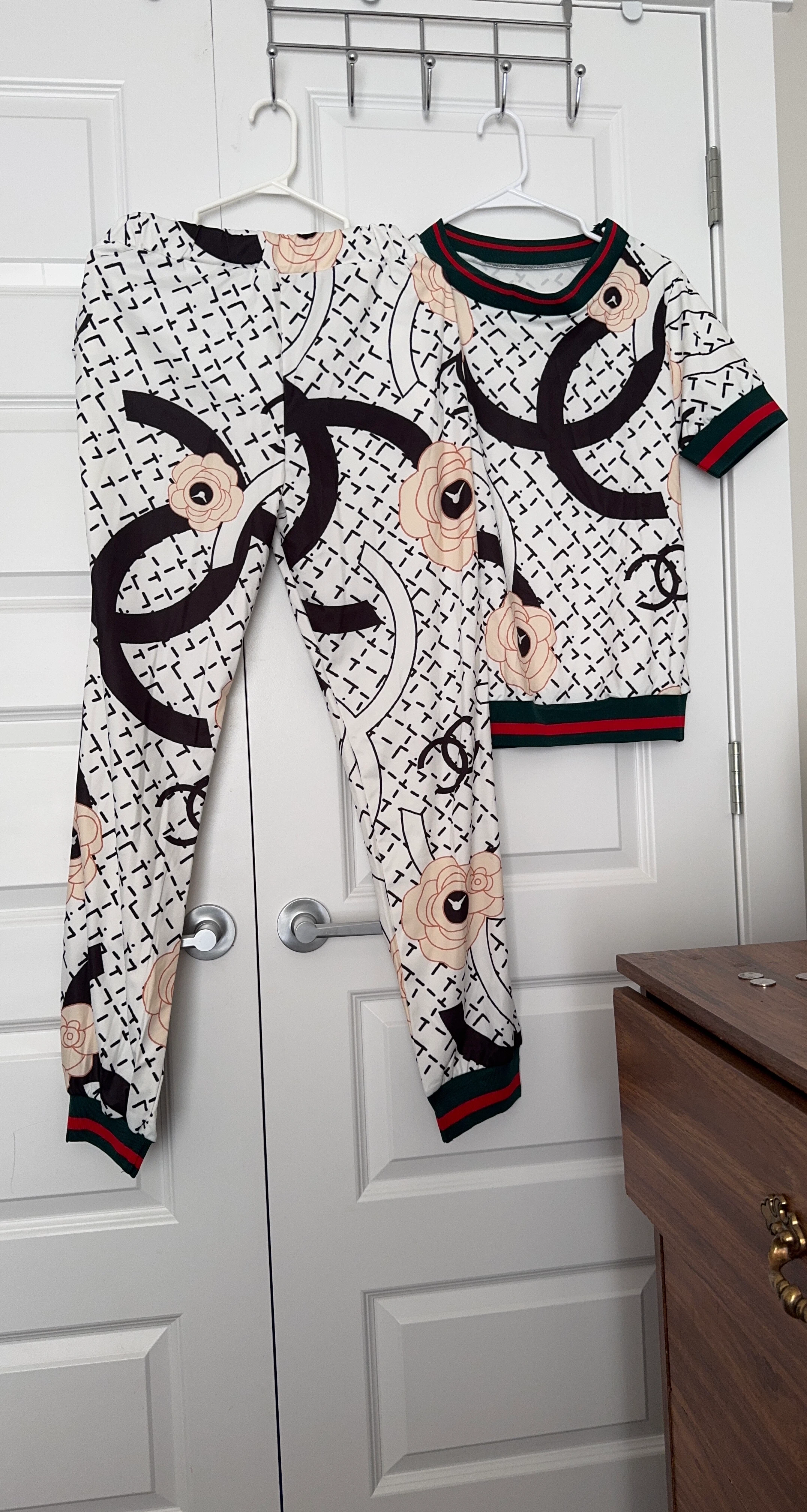 Graphic Print Loungewear Two-Piece Set