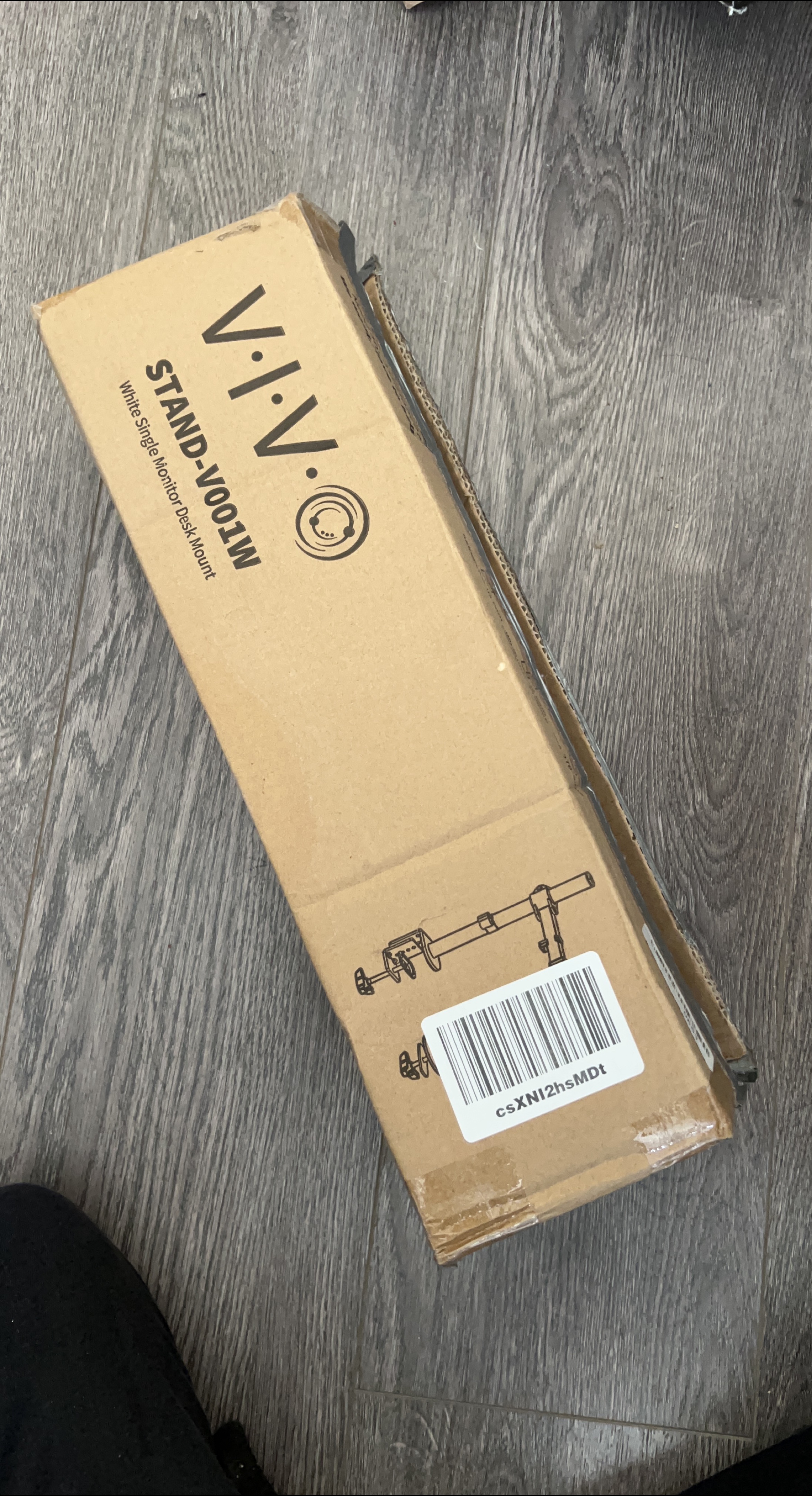 VIVO White Single Monitor Desk Mount STAND-V001W