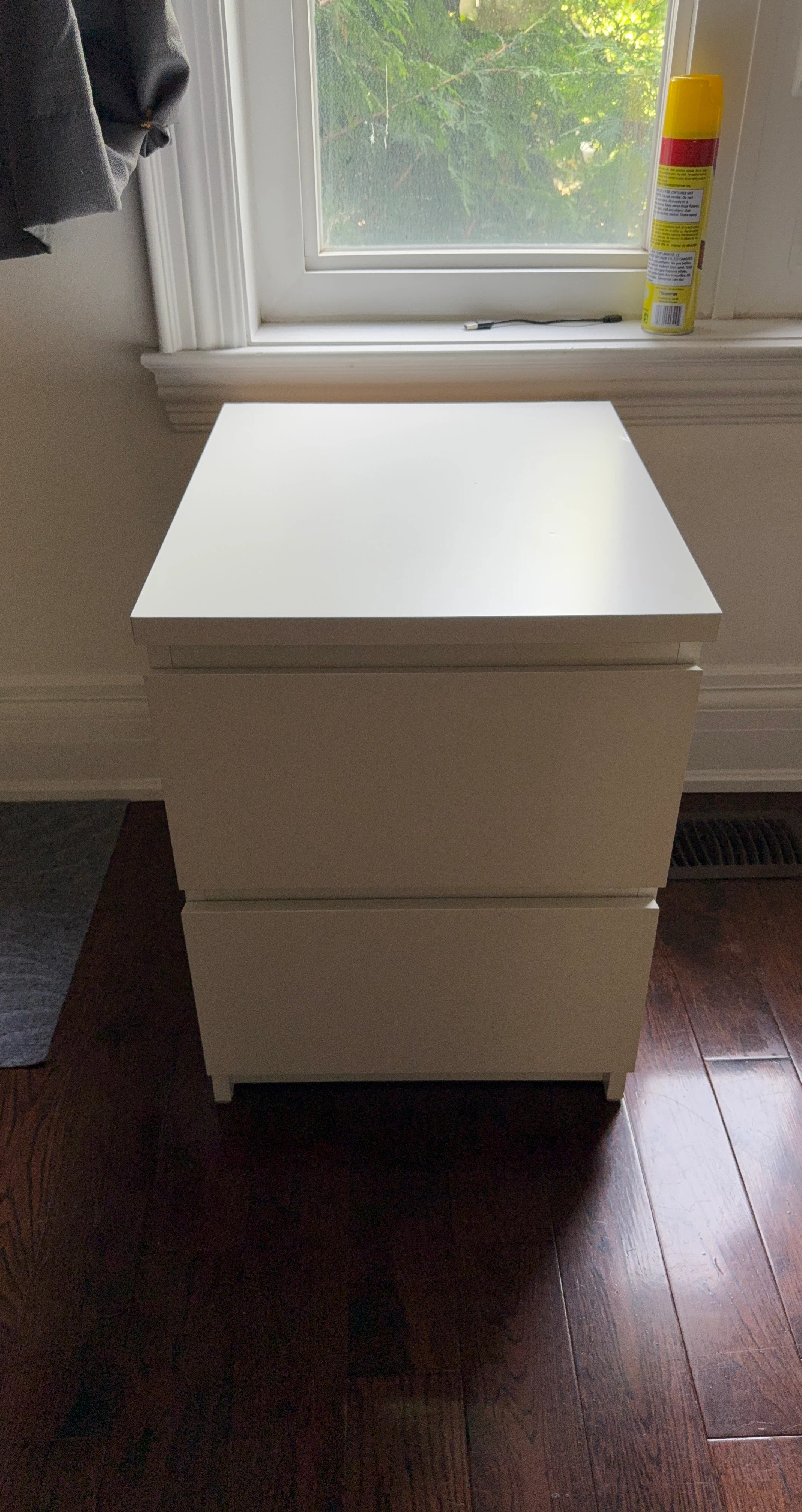 White IKEA MALM 2-Drawer Chest