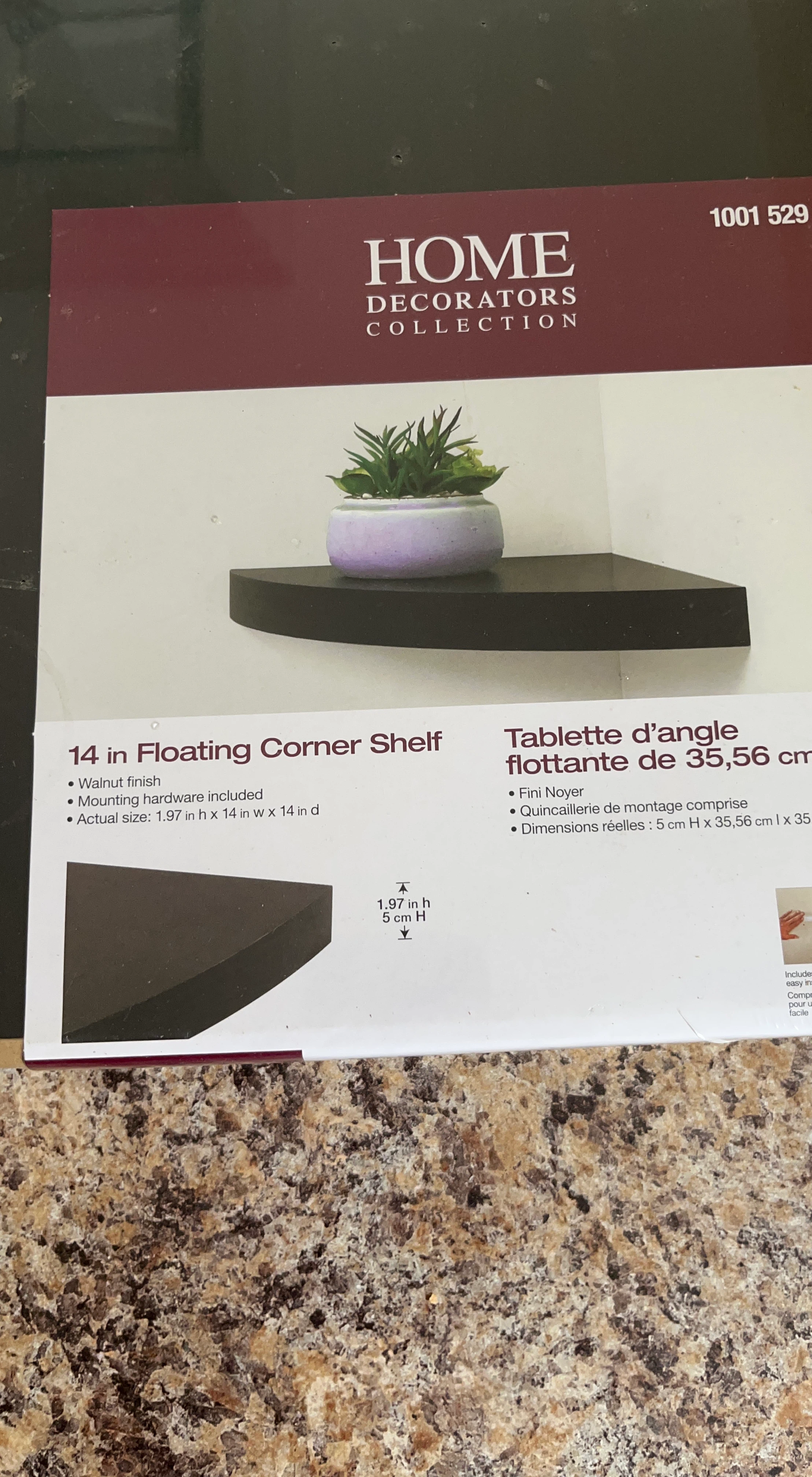 Home Decorators Collection 14" Floating Corner Shelf