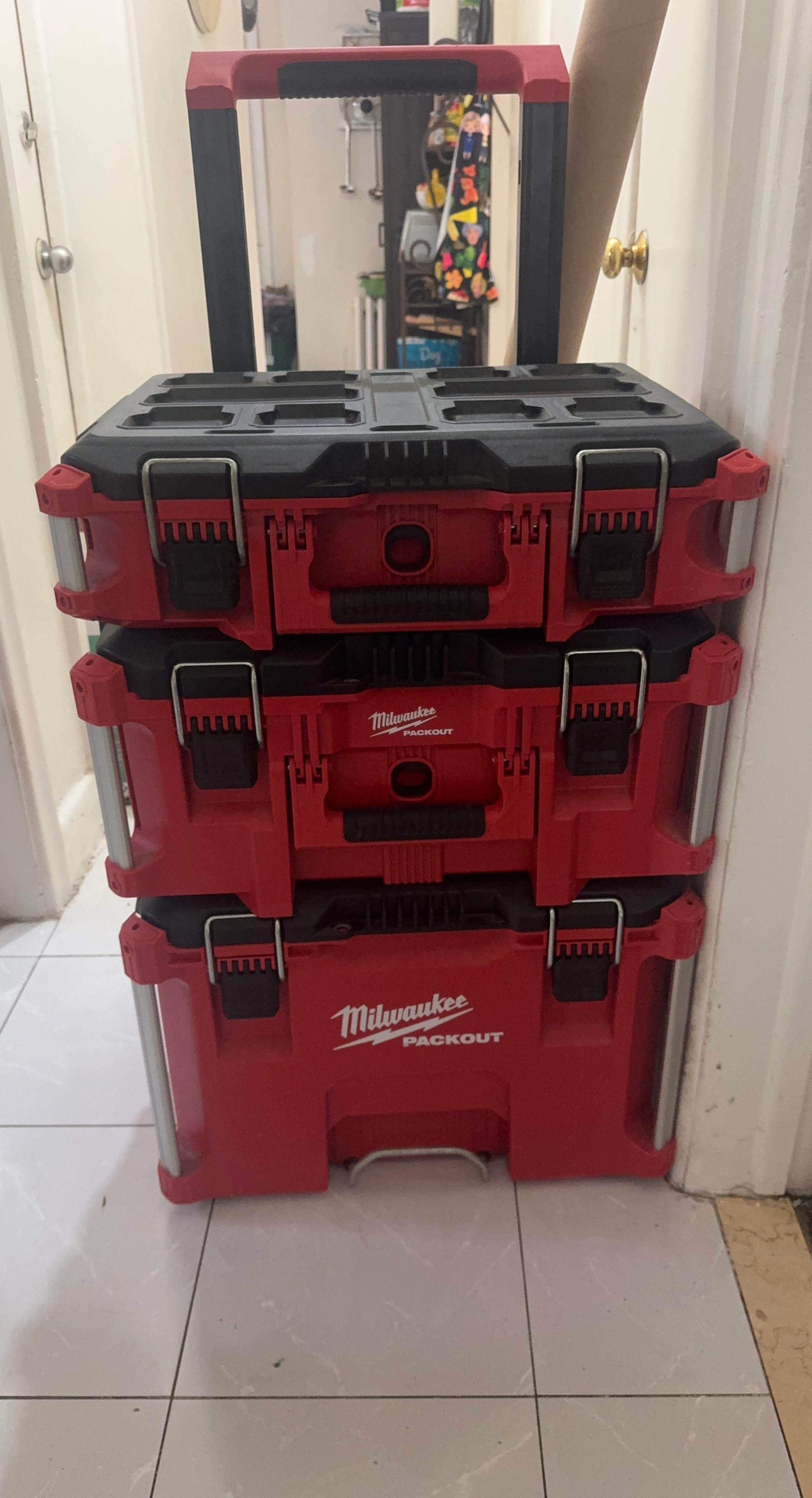 Milwaukee Packout 3-Piece Rolling Tool Box System