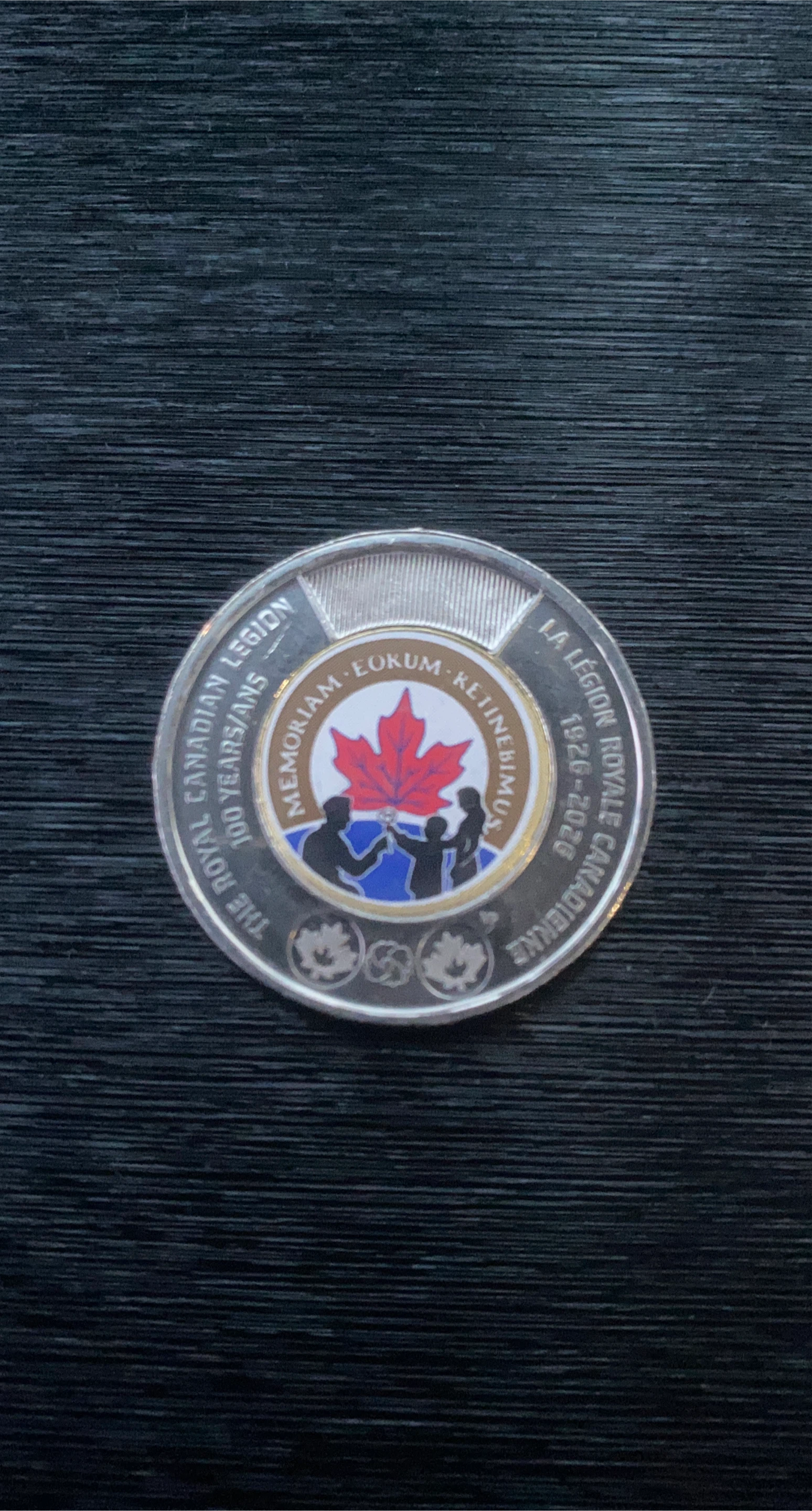 Royal Canadian Legion 100 Years Commemorative Two Dollar Coin