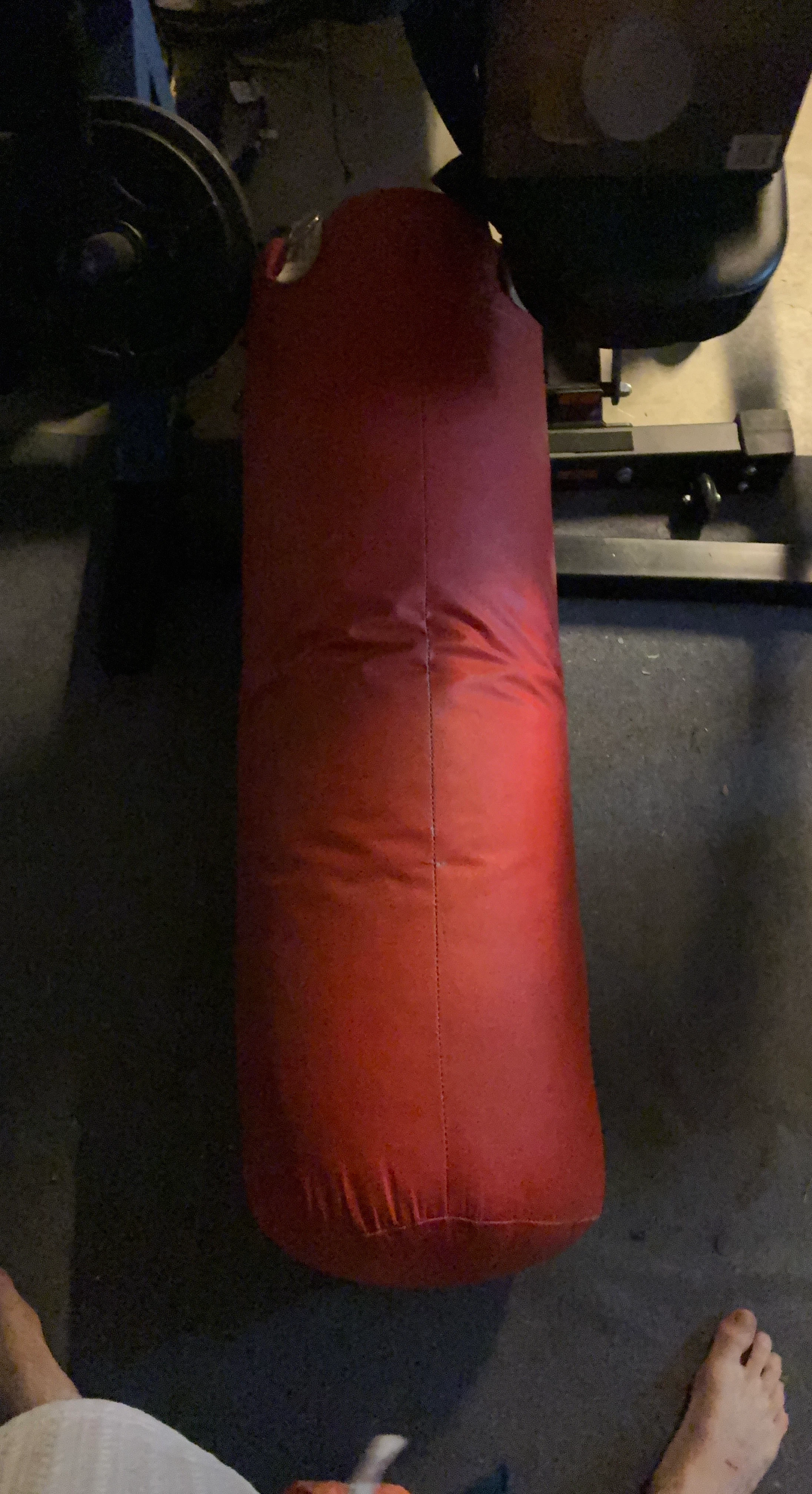 Red boxing bag