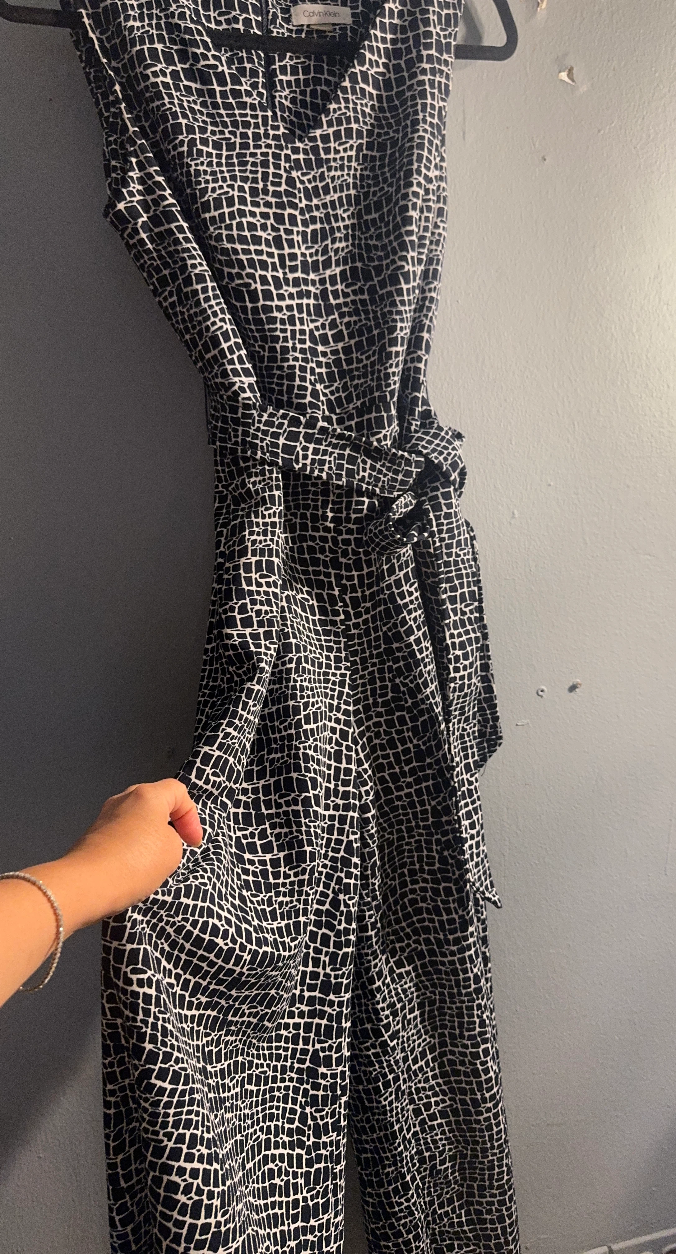 Calvin Klein Sleeveless Patterned Jumpsuit