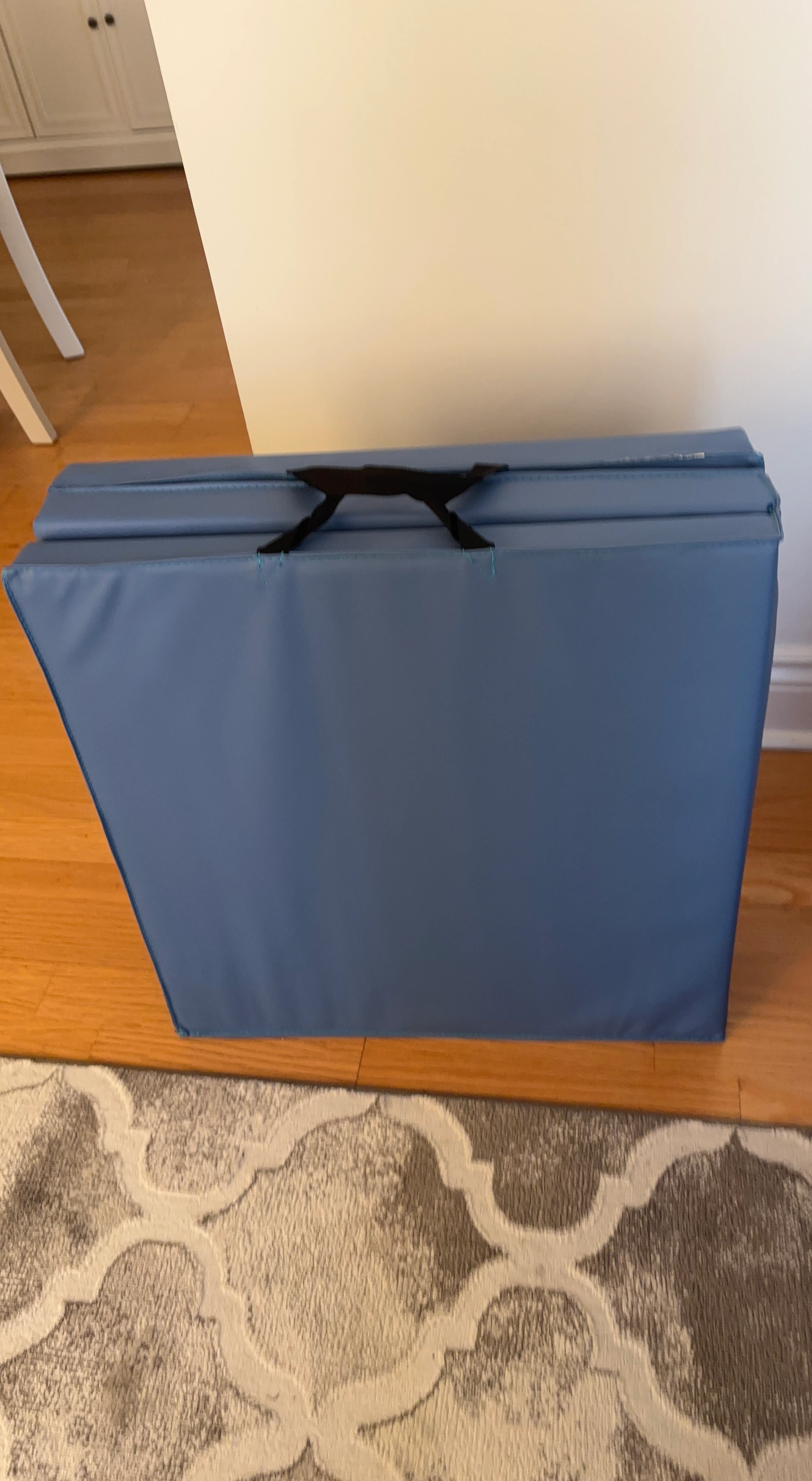 Blue folding gym mat