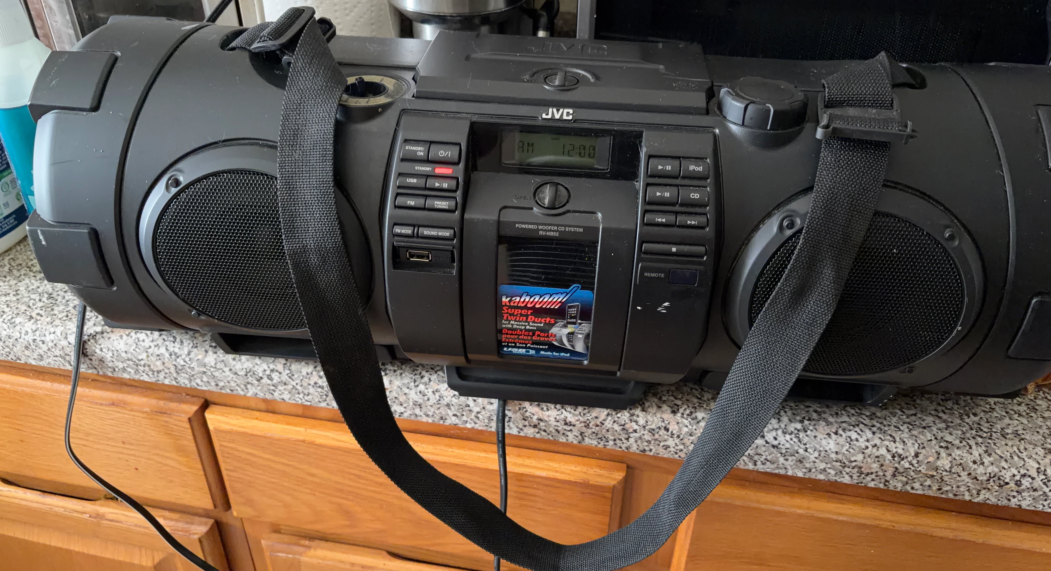 JVC Kaboom Powered Woofer CD System RV-NB52