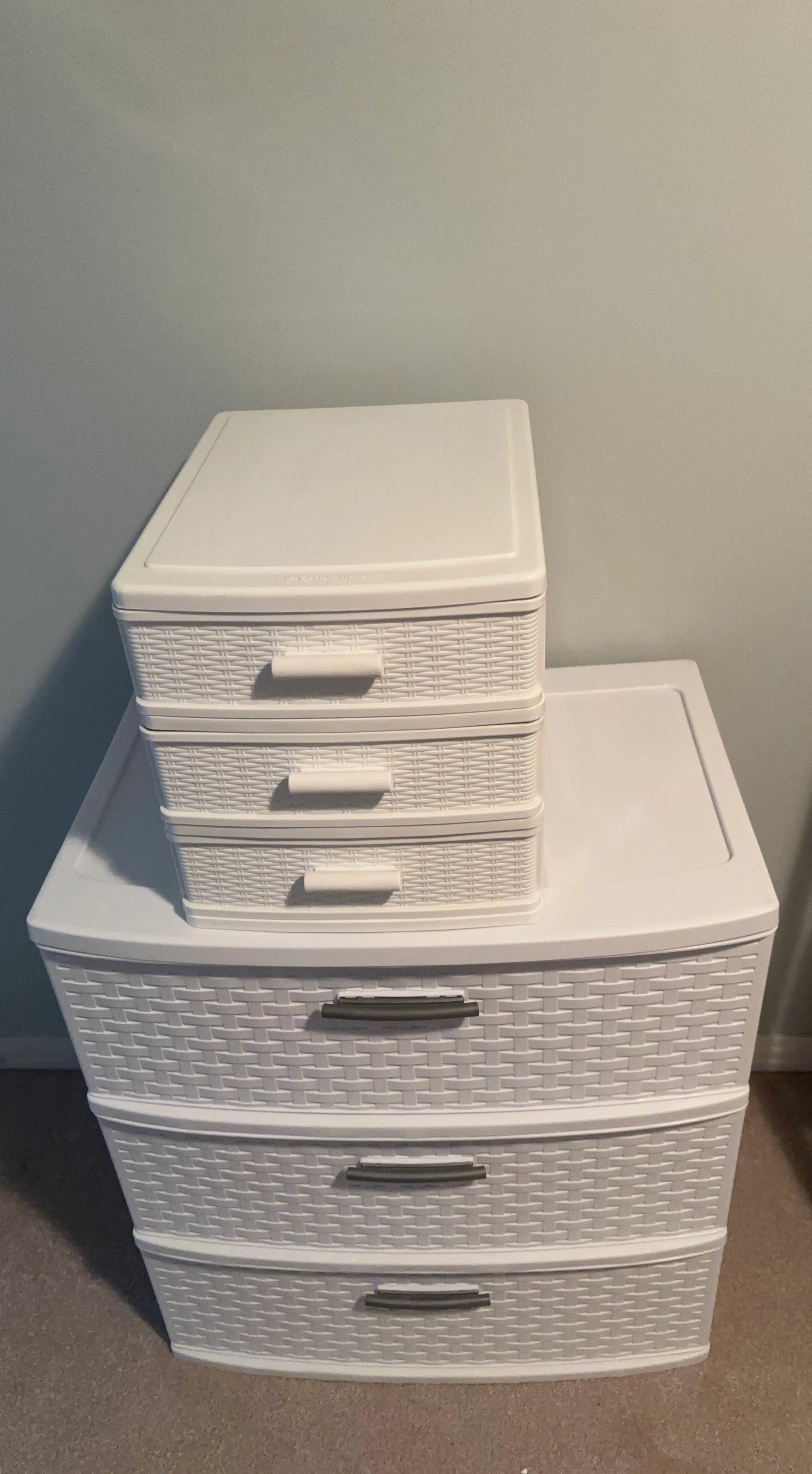 Sterilite Wicker Style Storage Drawers