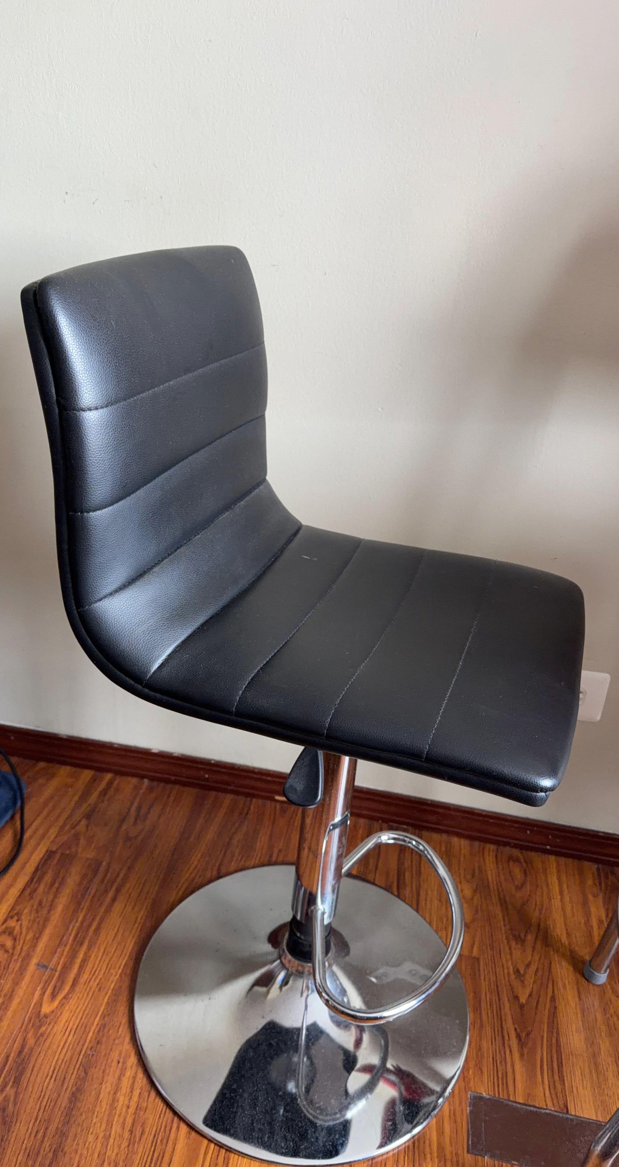 Modern Adjustable Black Bar Stool