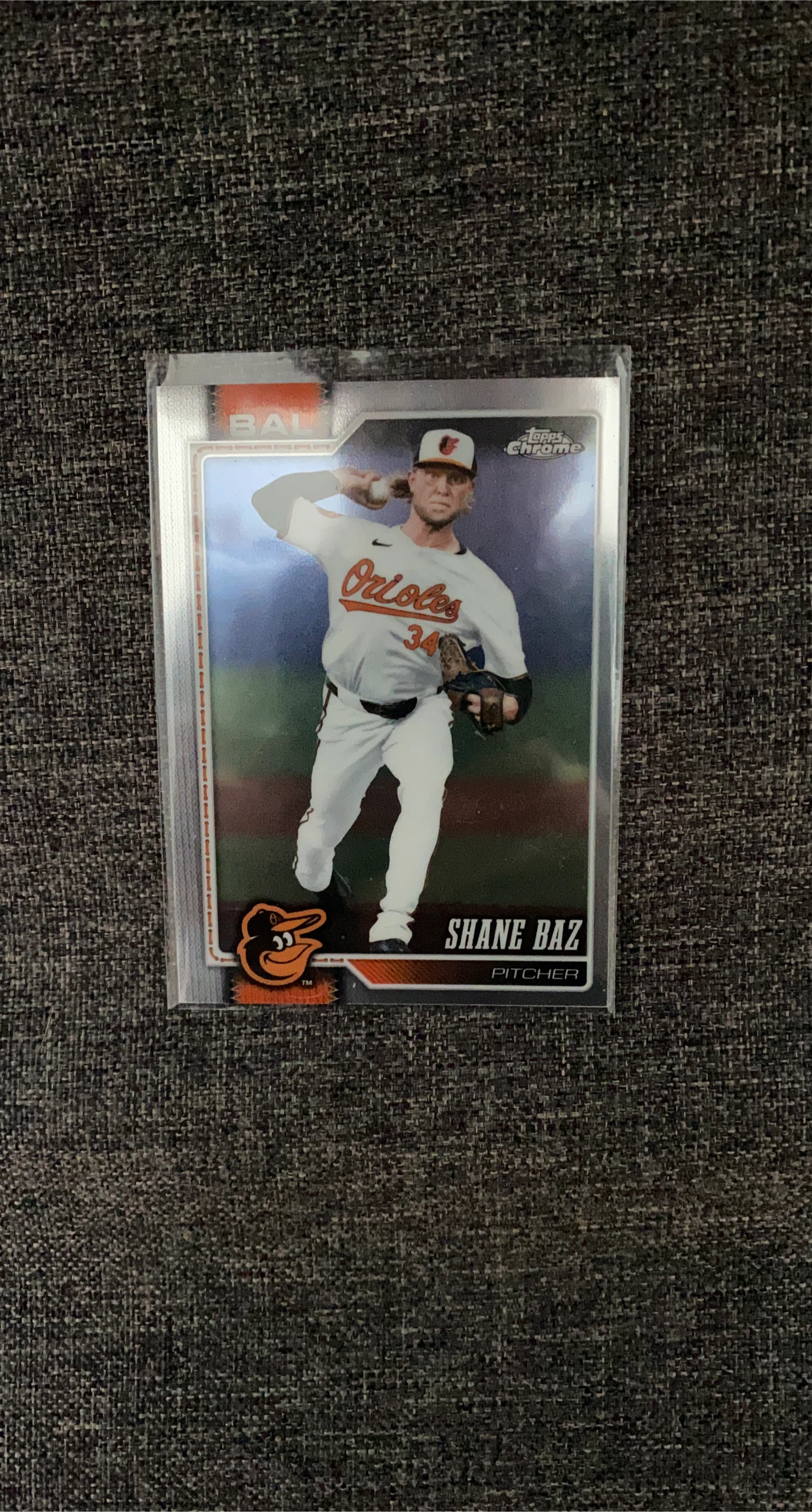 Topps Chrome Shane Baz Orioles Baseball Card