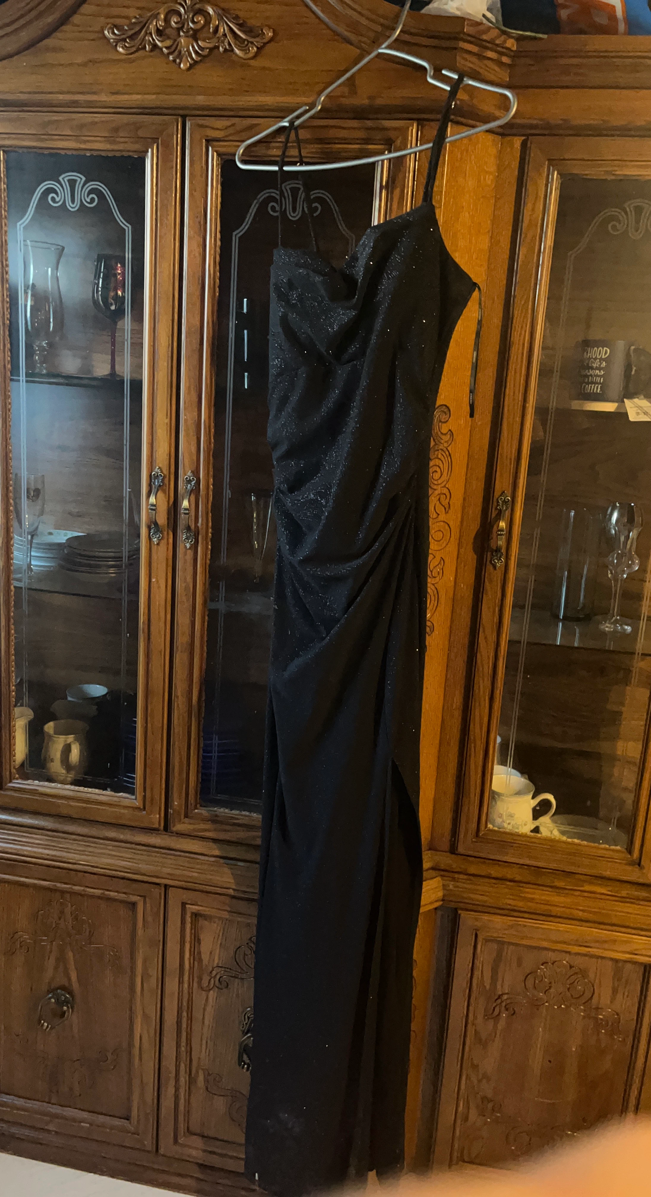 Black Shimmer Evening Gown