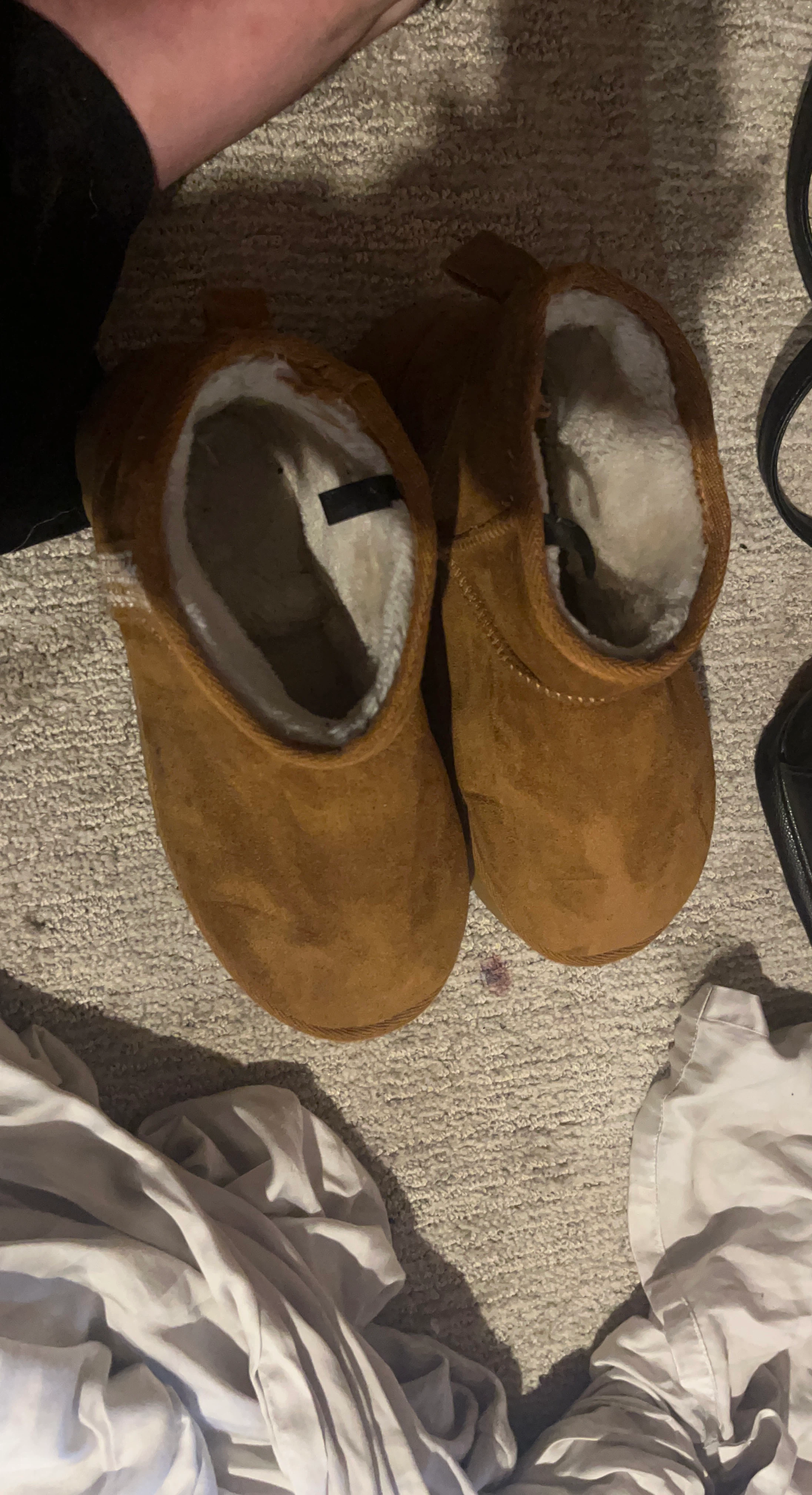 Tan Faux Fur Lined Ankle Boots