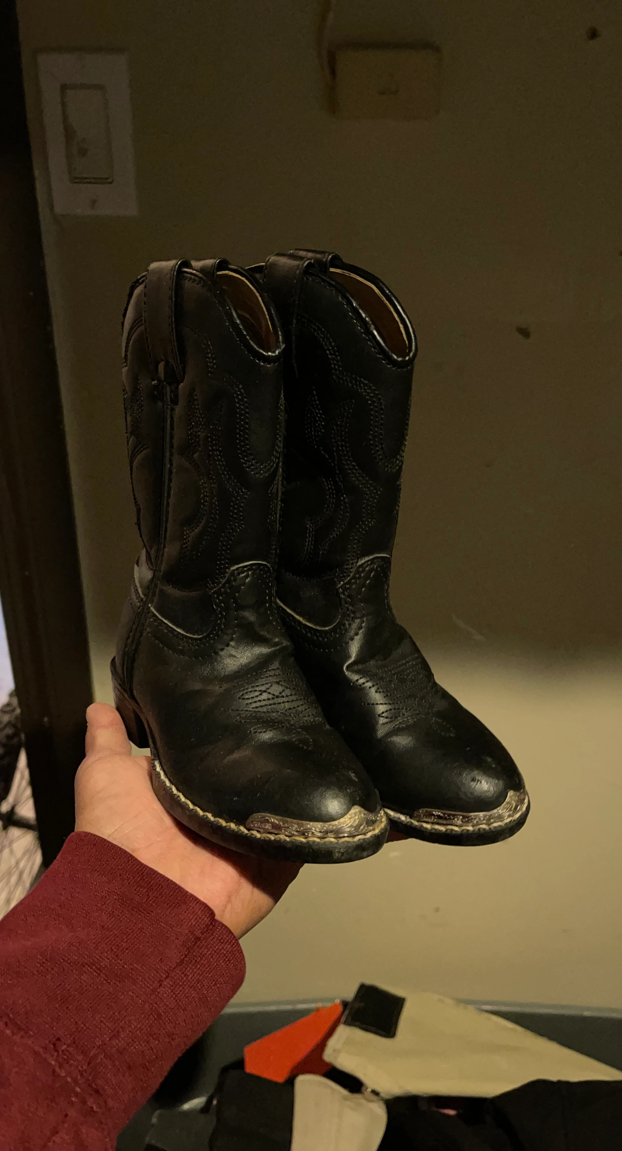 Durango Infant toddler Cowboy Boots Black Size 8.5D