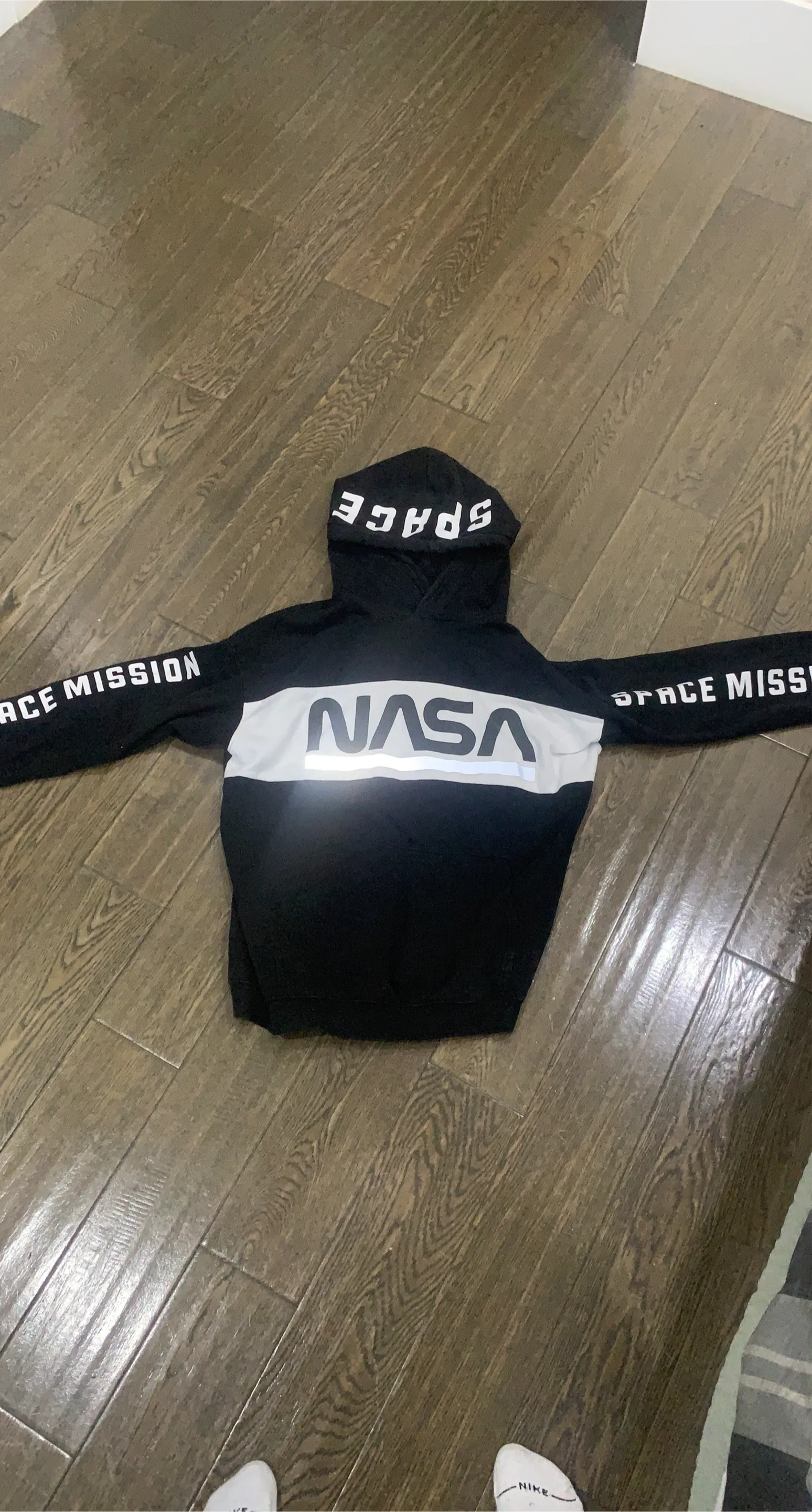 Black and White  NASA Space Mission Hoodie