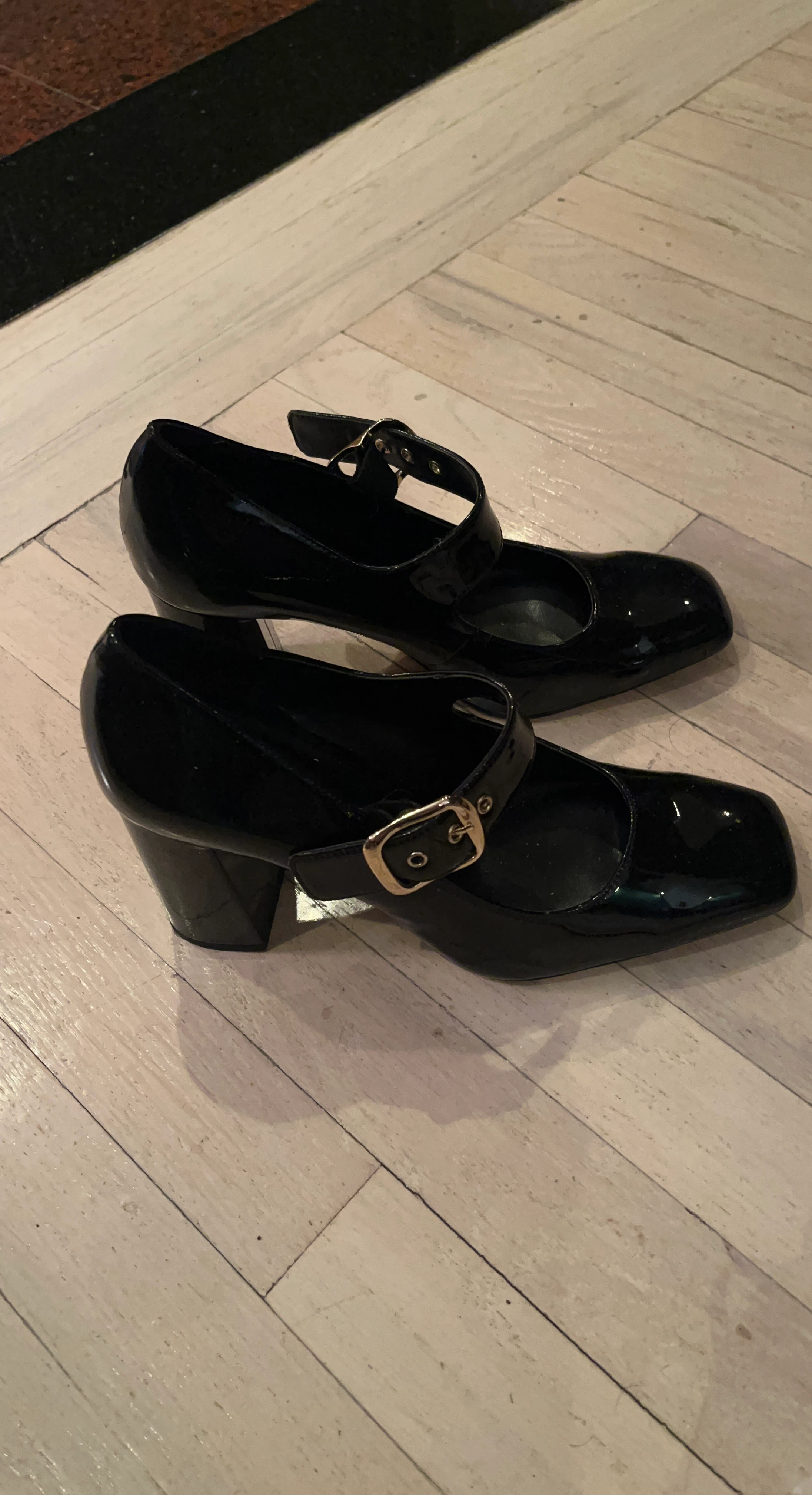 Black Patent Mary Jane Heels