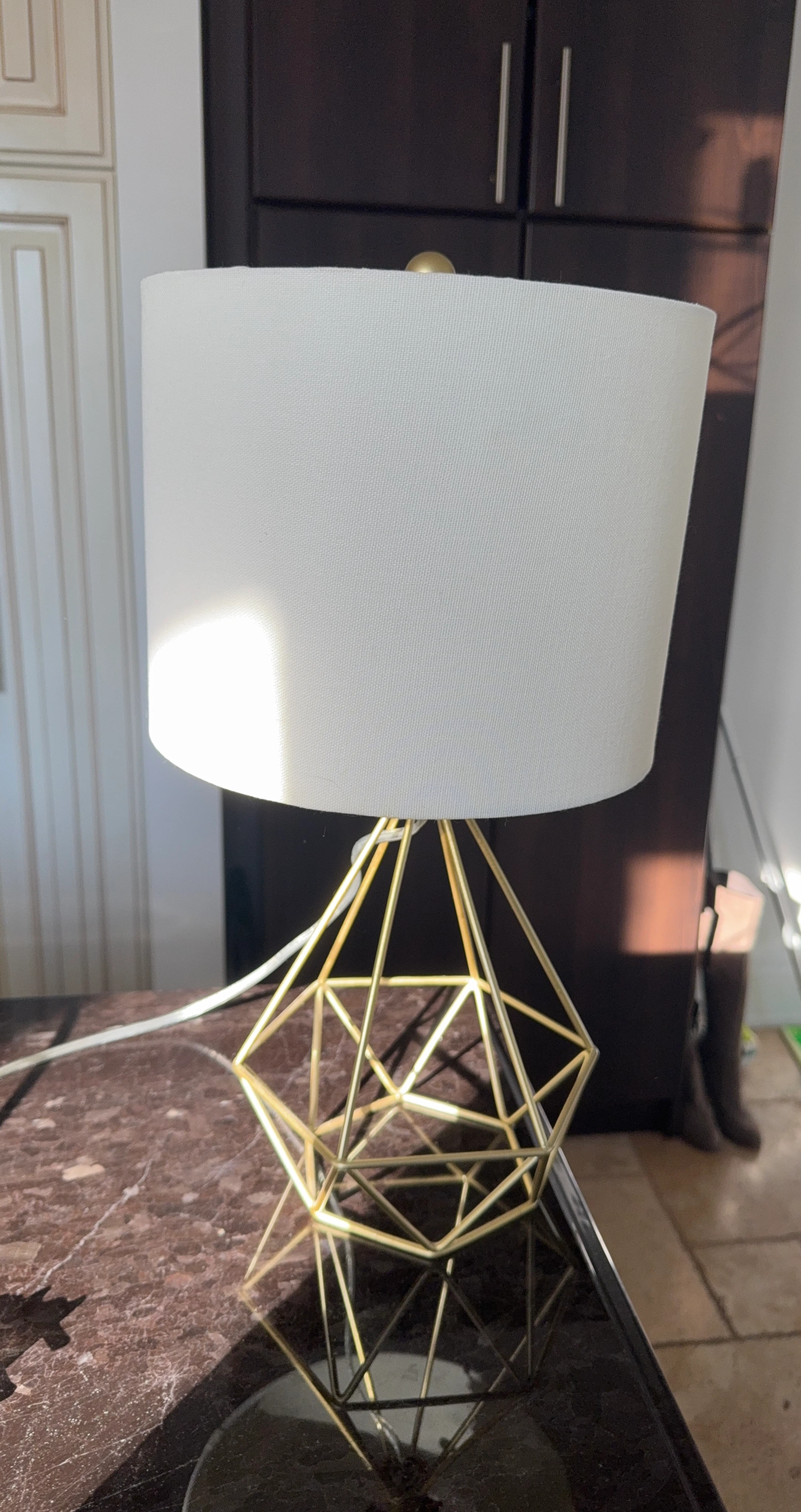 Geometric Gold Table Lamp