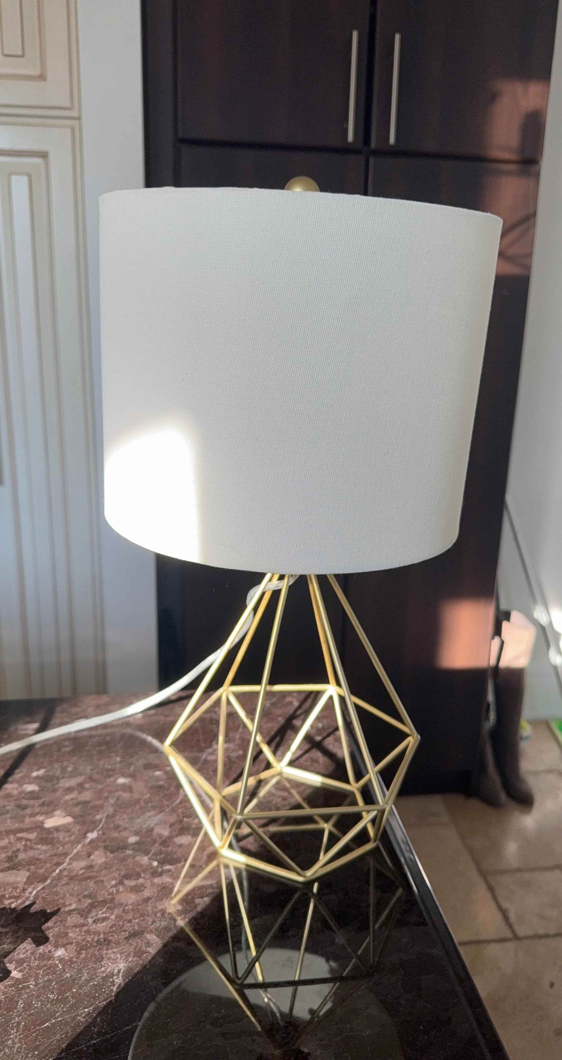 Geometric Gold Table Lamp