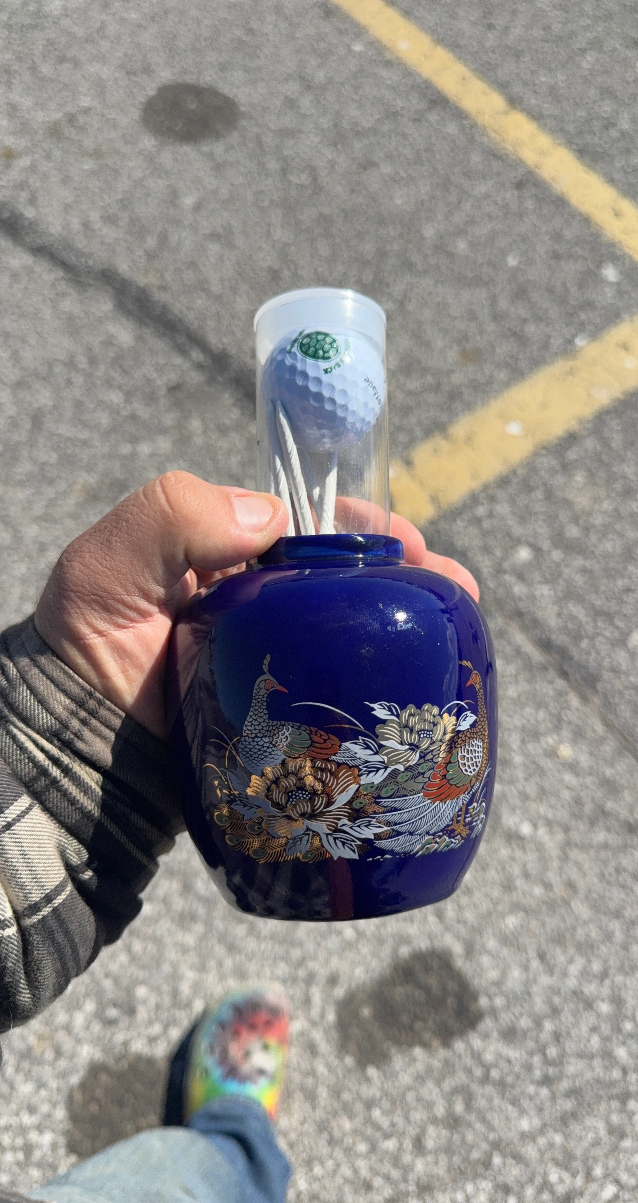 Vintage Ceramic Golf Ball Holder