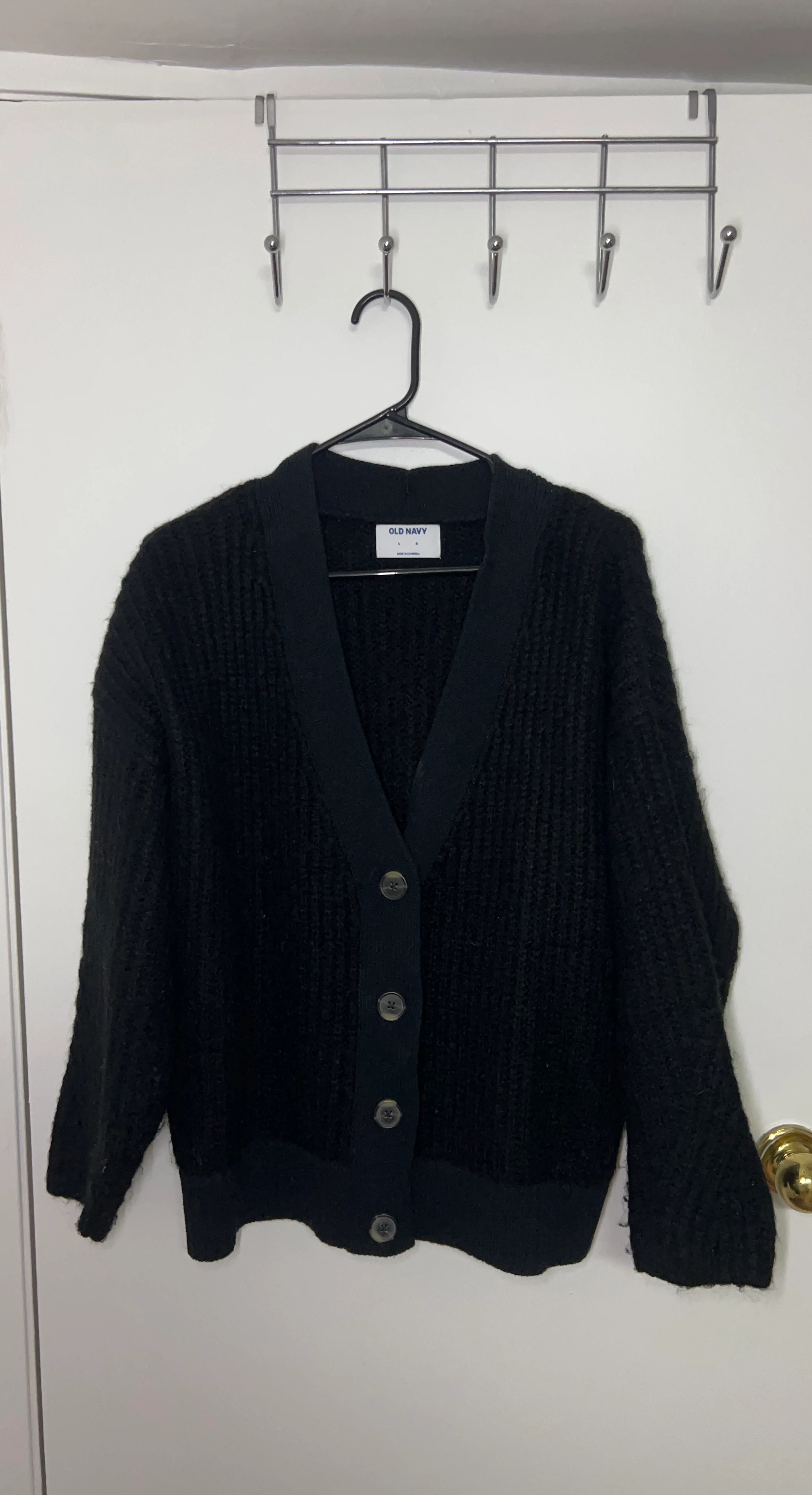Old Navy Black Button-Up Cardigan