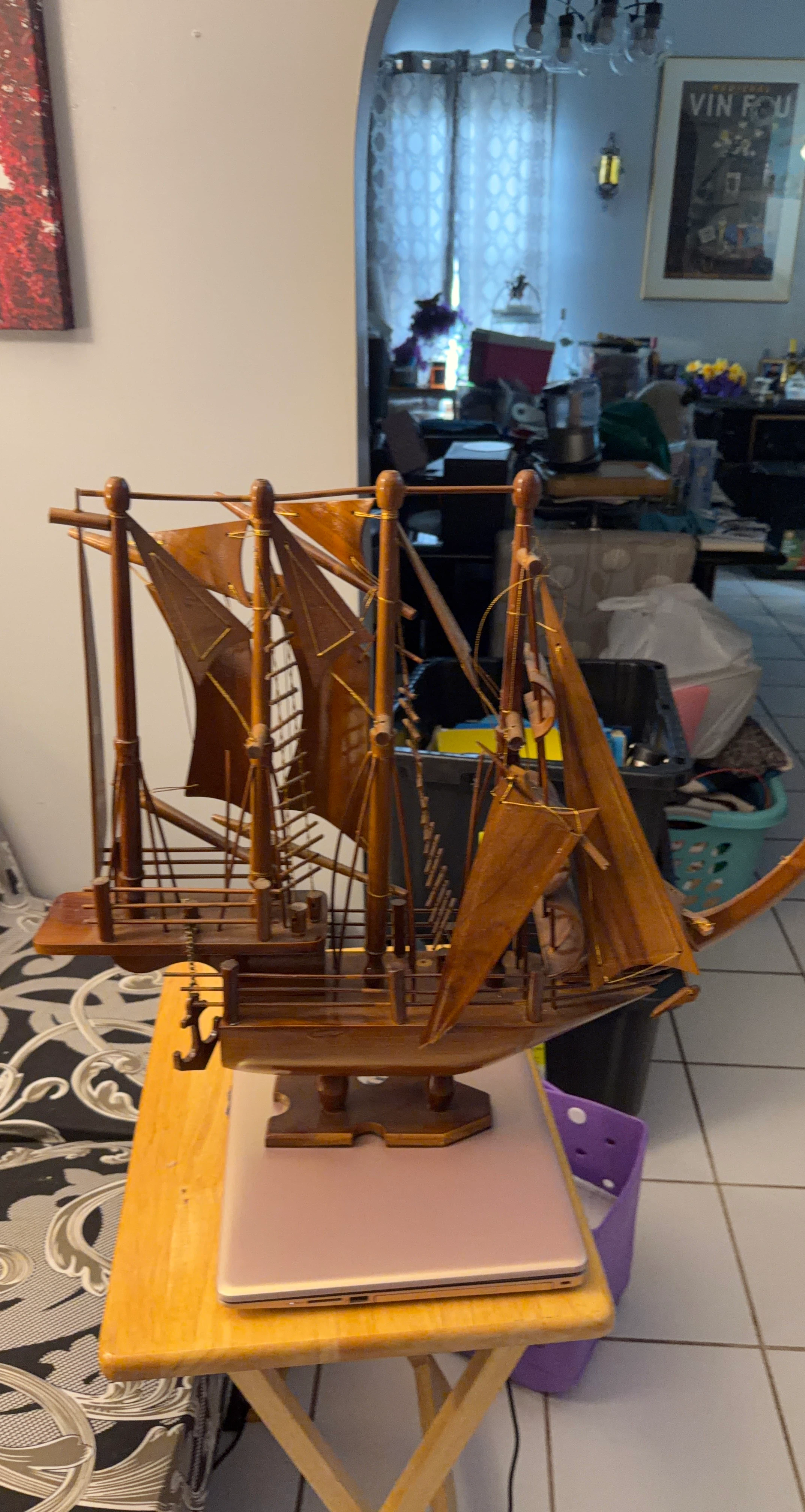 Decorative Wooden Model Sailing Ship