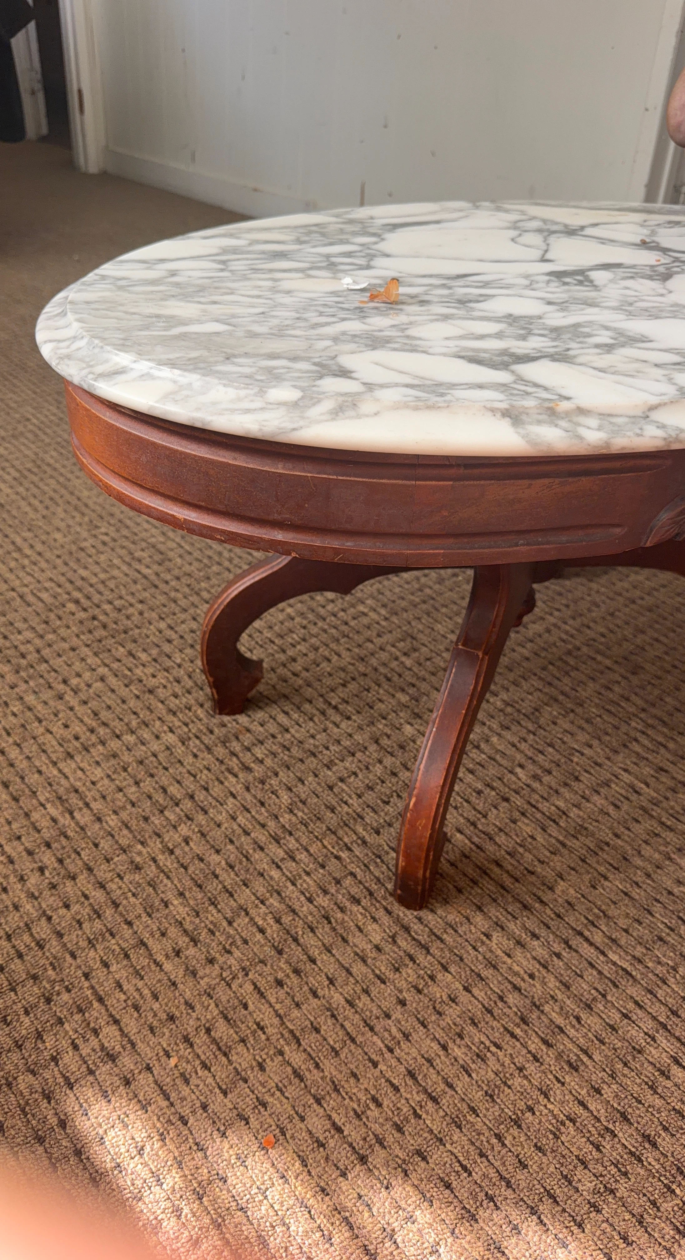 Vintage Marble Top Coffee Table