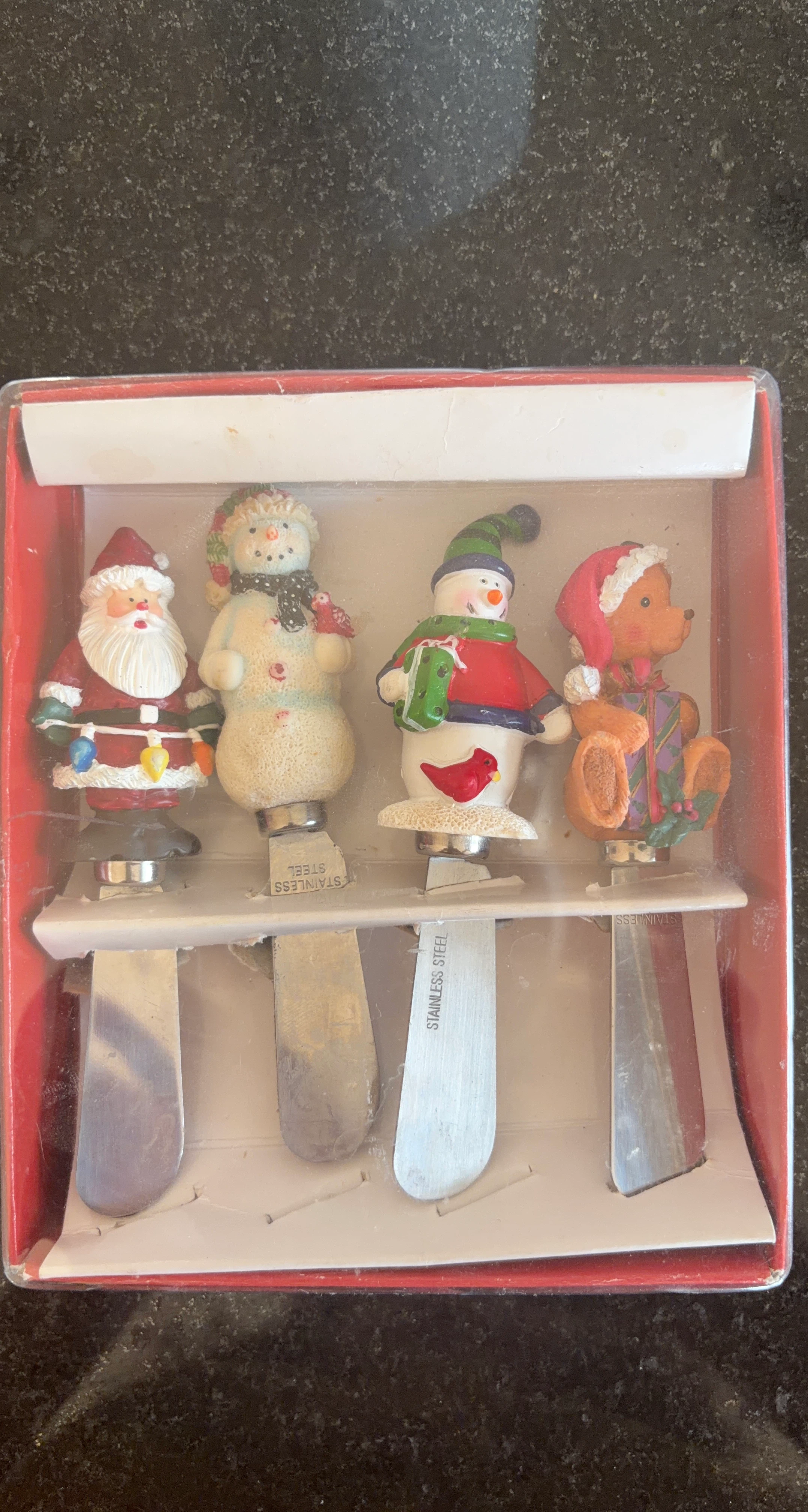 Set of 4 Christmas Themed Spreaders