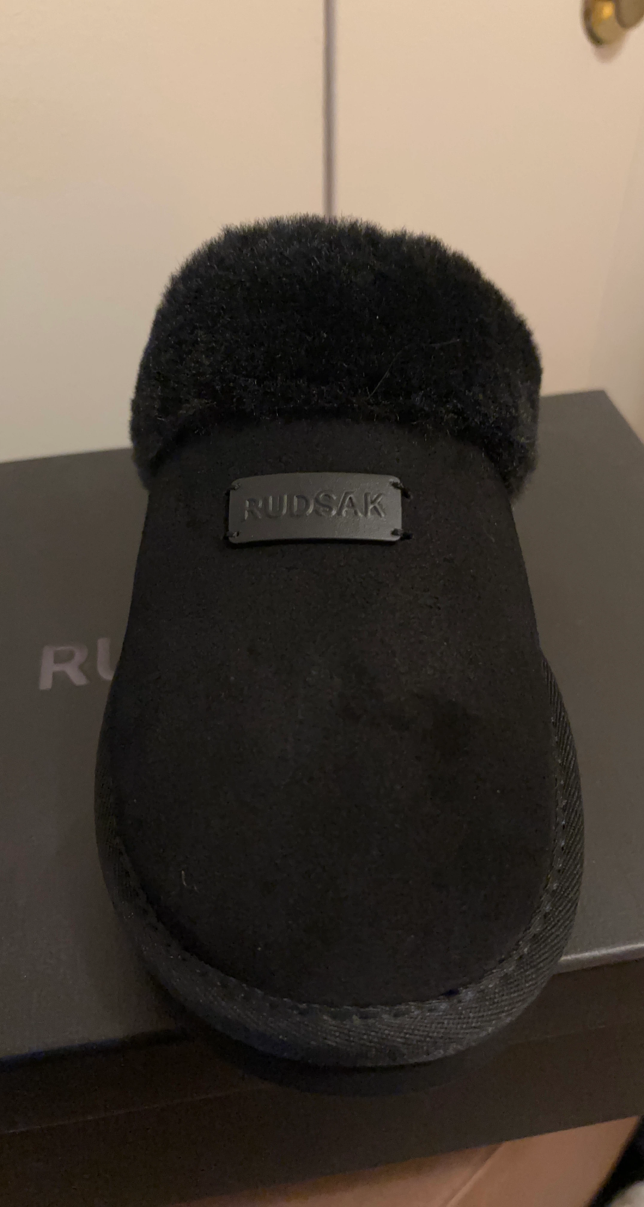 Rudsak Black Suede Slippers