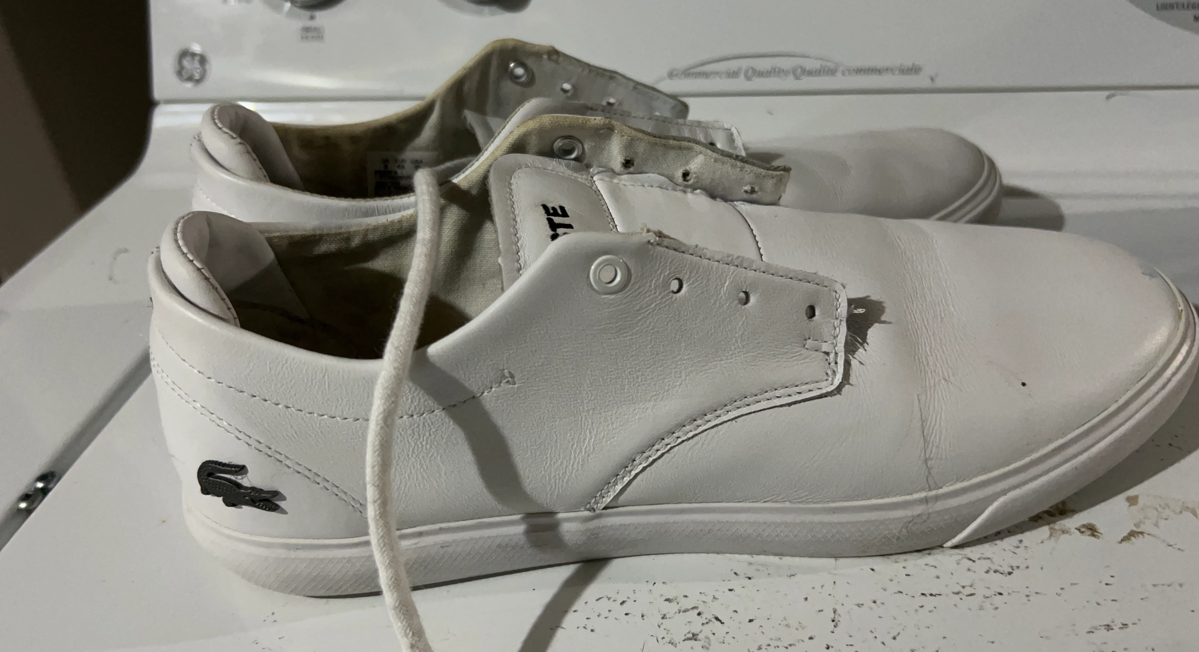 Lacoste White Leather Sneakers