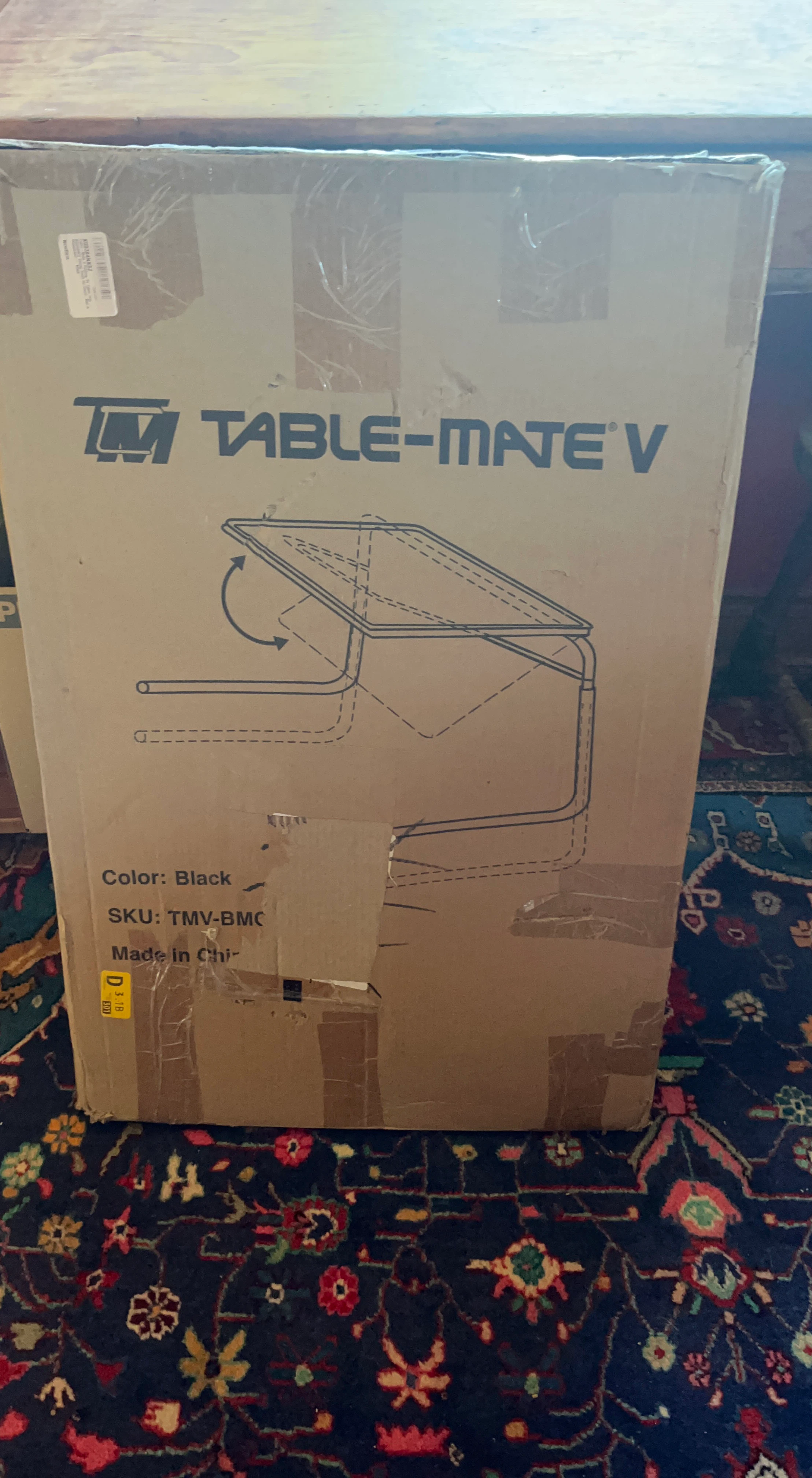 Table-Mate V Adjustable Folding Table - Black