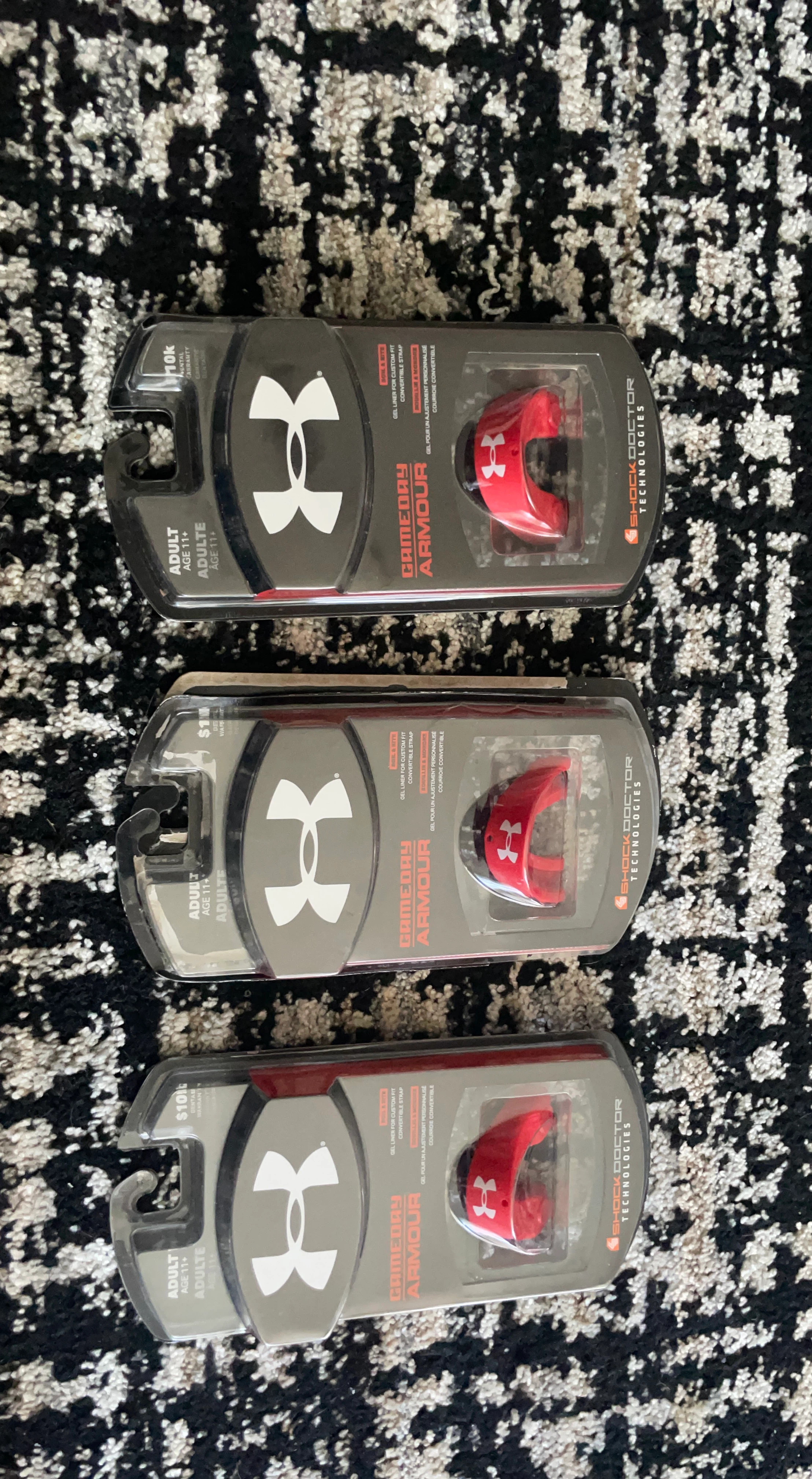 3 Under Armour Gameday Armour Mouthguards