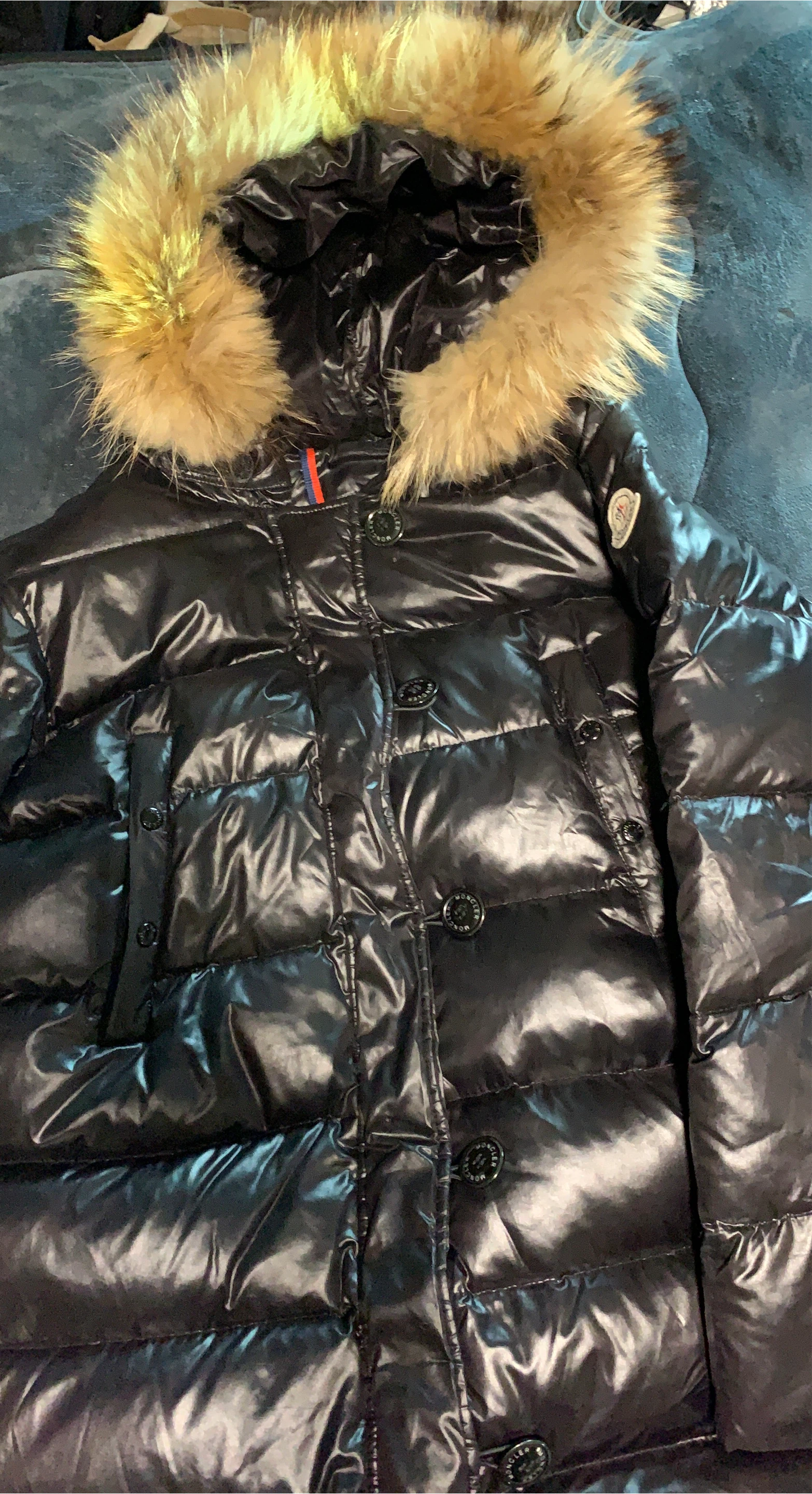 Moncler Puffer Jacket with Fur Hood