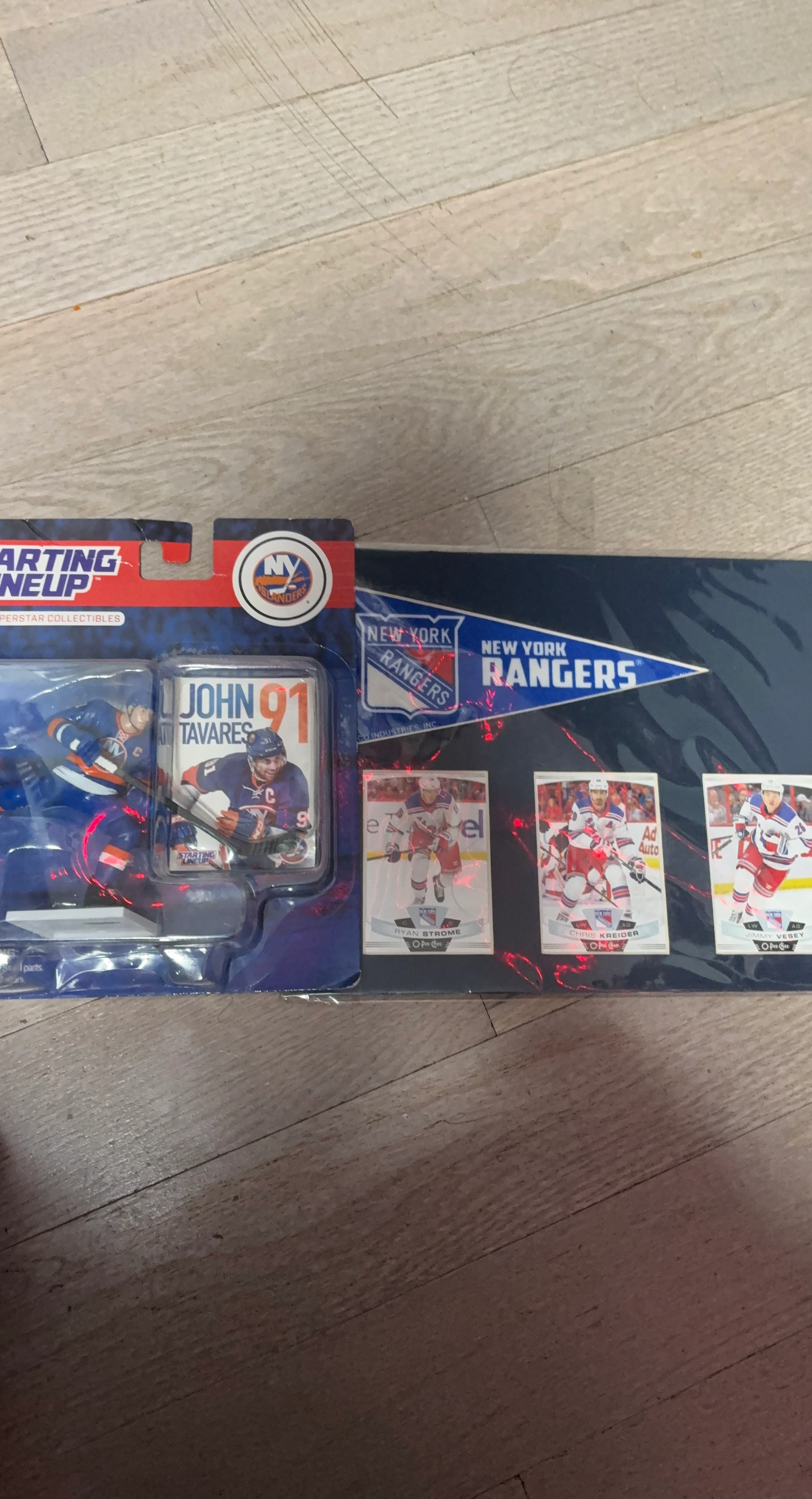 Starting Lineup John Tavares Figure and NHL Trading Cards
