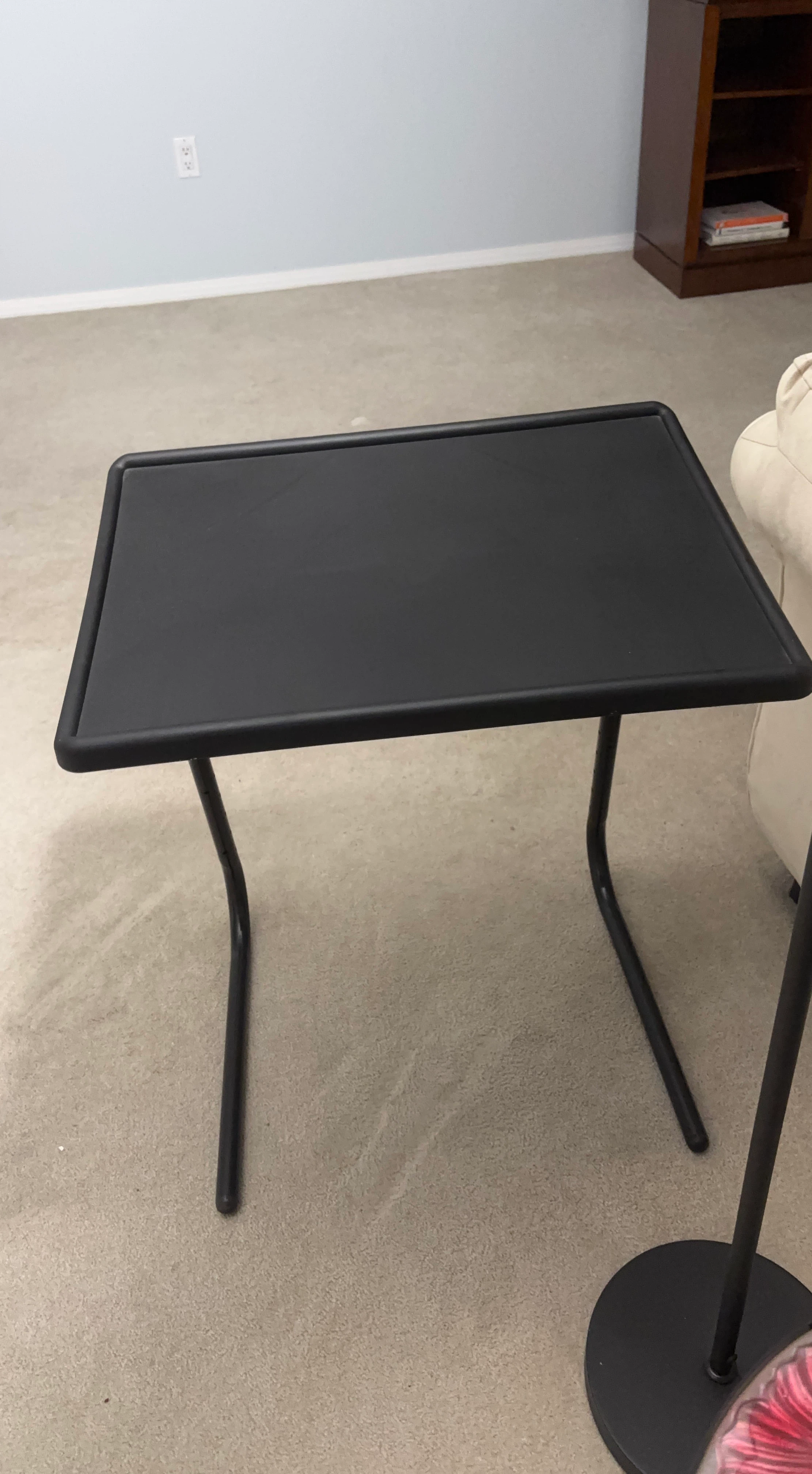 Black Folding TV Tray Table